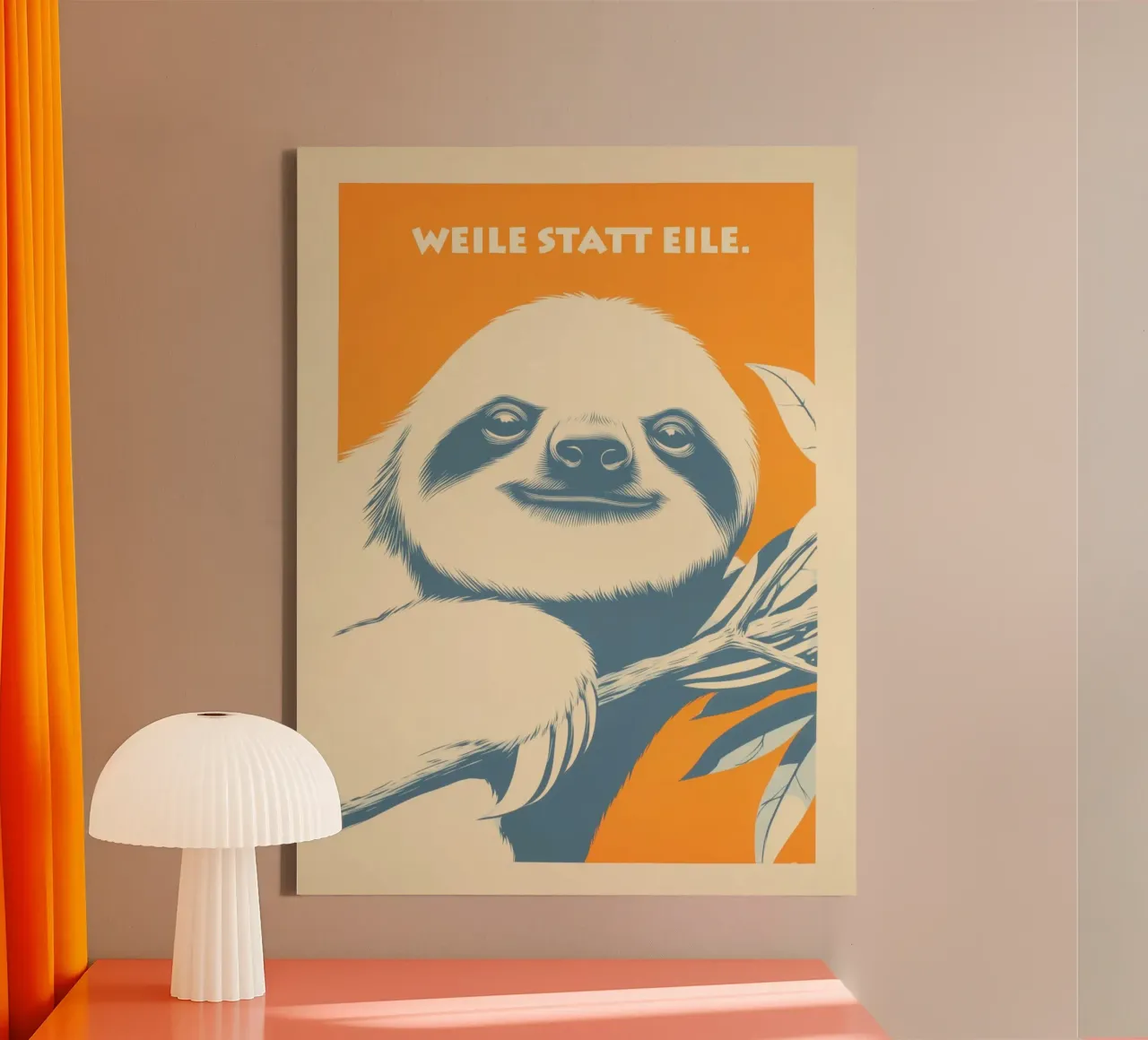 Time instead of haste | Learning from sloths canvas by Autofocus