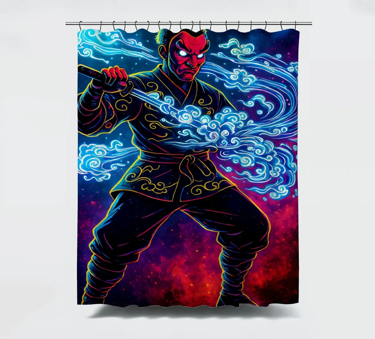 Soul Of Demon slayer Urokodaki Sakonji shower curtain by DGSoulheroes