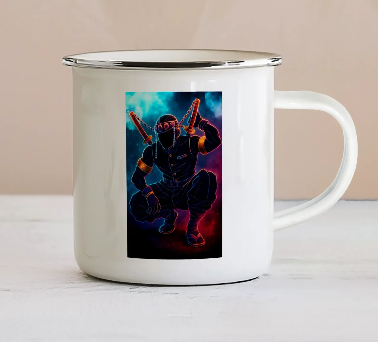 Soul Of Demon slayer Uzui Tengen tazza in smalto da DGSoulheroes
