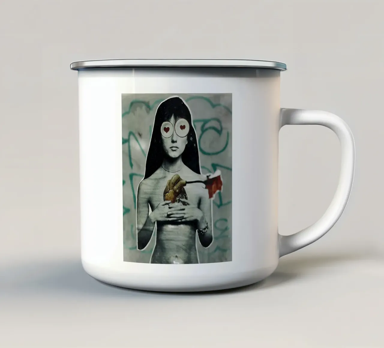 Anatomic Love enamel mug by ChiasMata CozMos