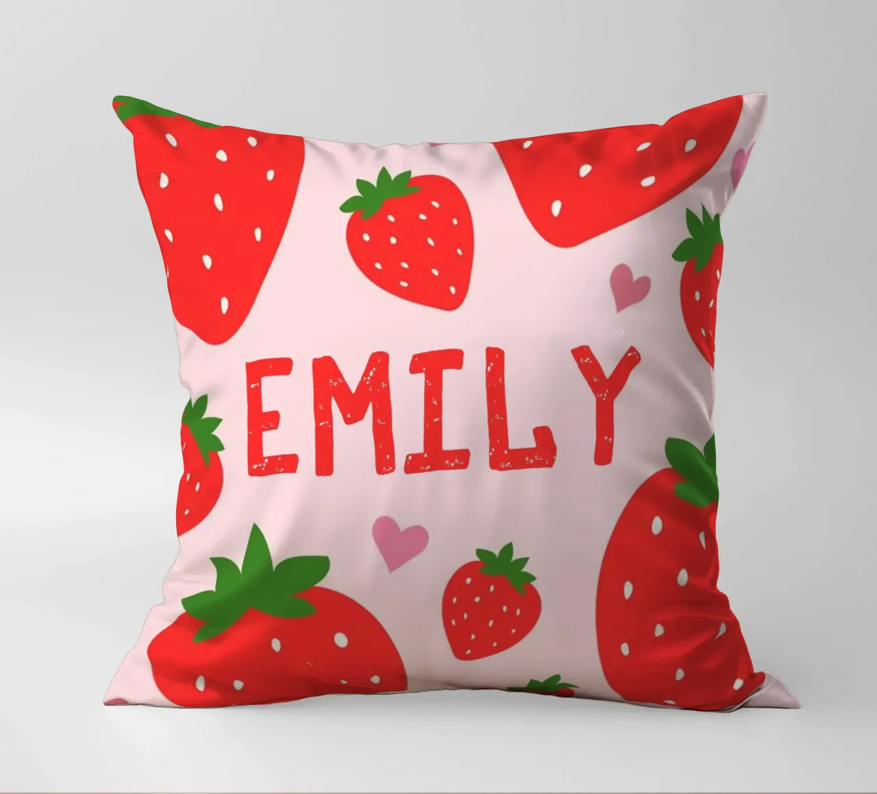 Erdbeeren | Sommer | Ferien | personalisierbar decorative cushion by keinkonzept