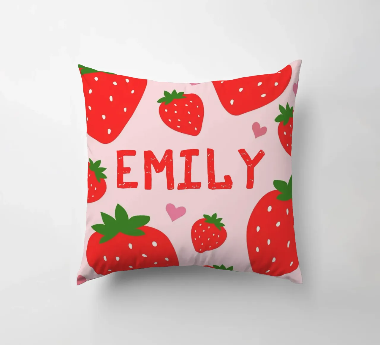 Erdbeeren | Sommer | Ferien | personalisierbar decorative cushion by keinkonzept