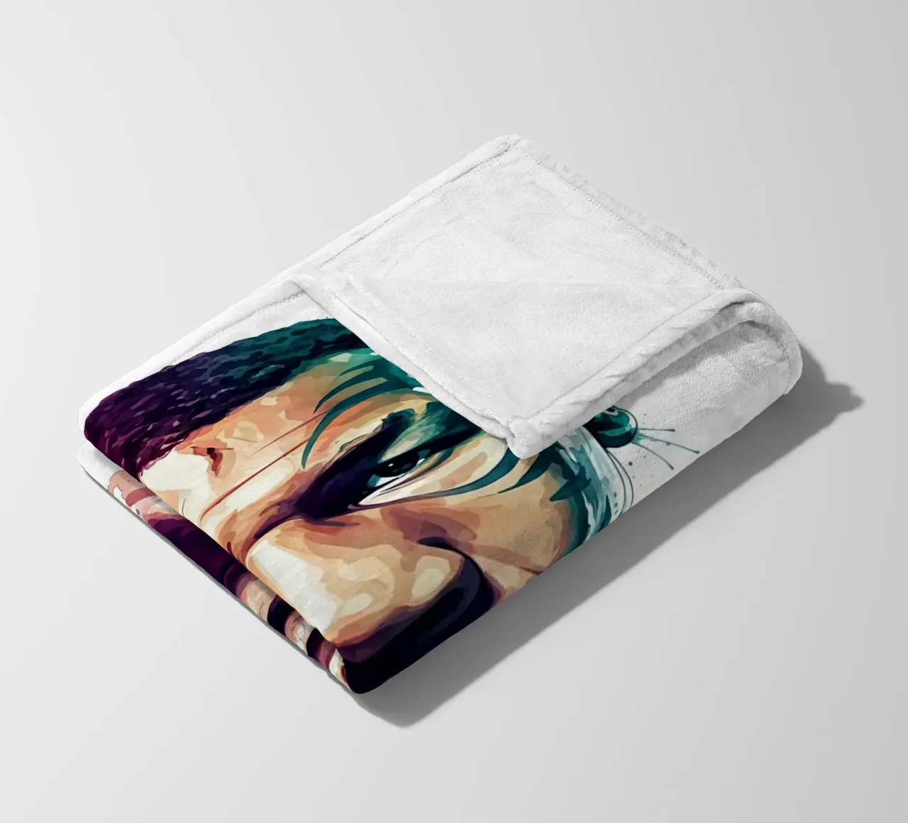 Mike Tyson art fleece blanket by Lembayung art