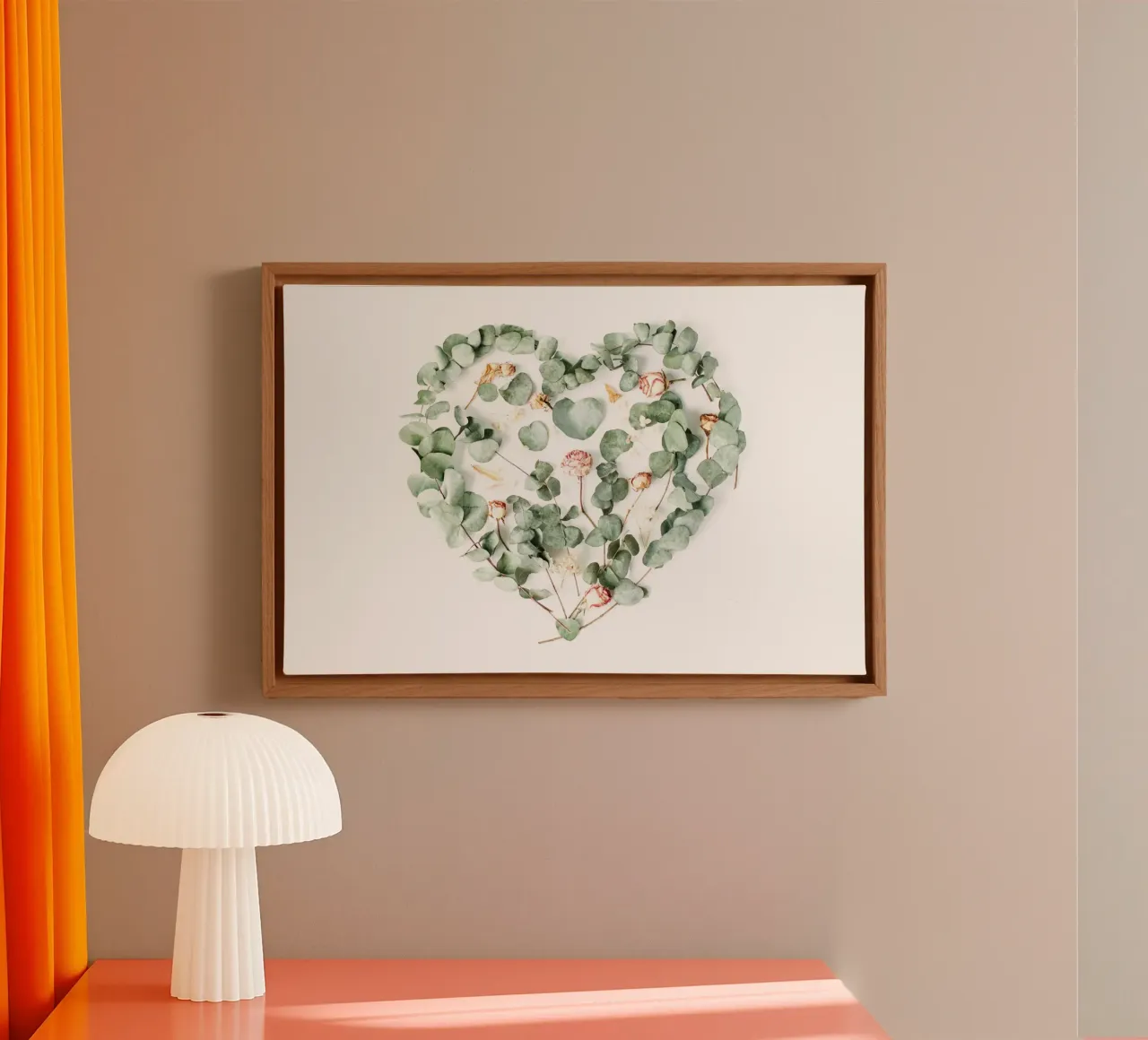 Note floreali d'amore tela con Cornice a cassetta da StillVibe Home