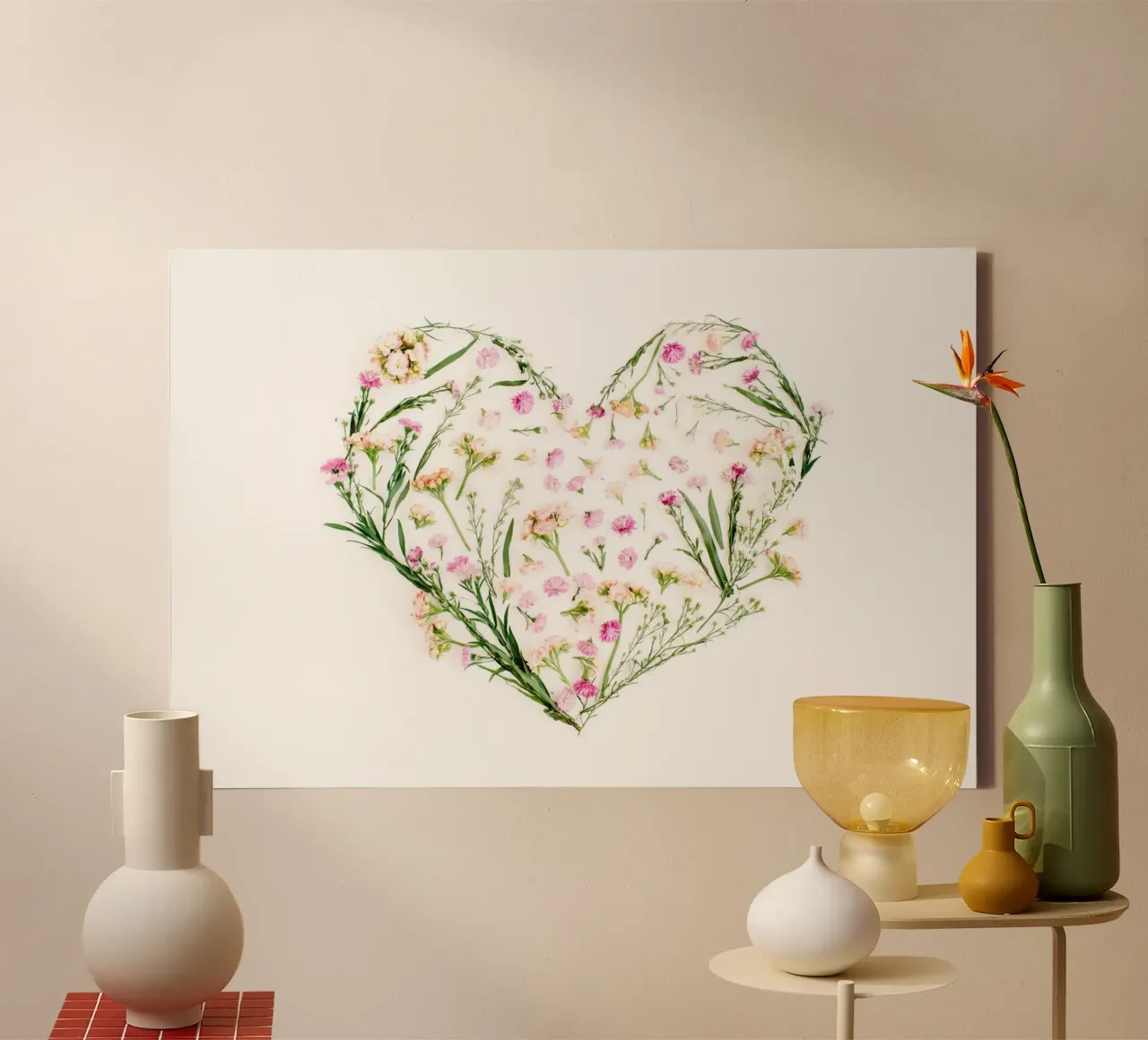 Note floreali d'amore tela da StillVibe Home