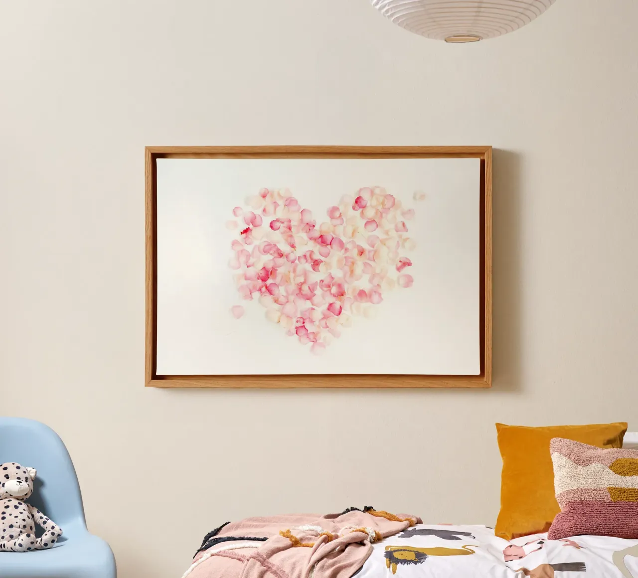 Note floreali d'amore tela con Cornice a cassetta da StillVibe Home
