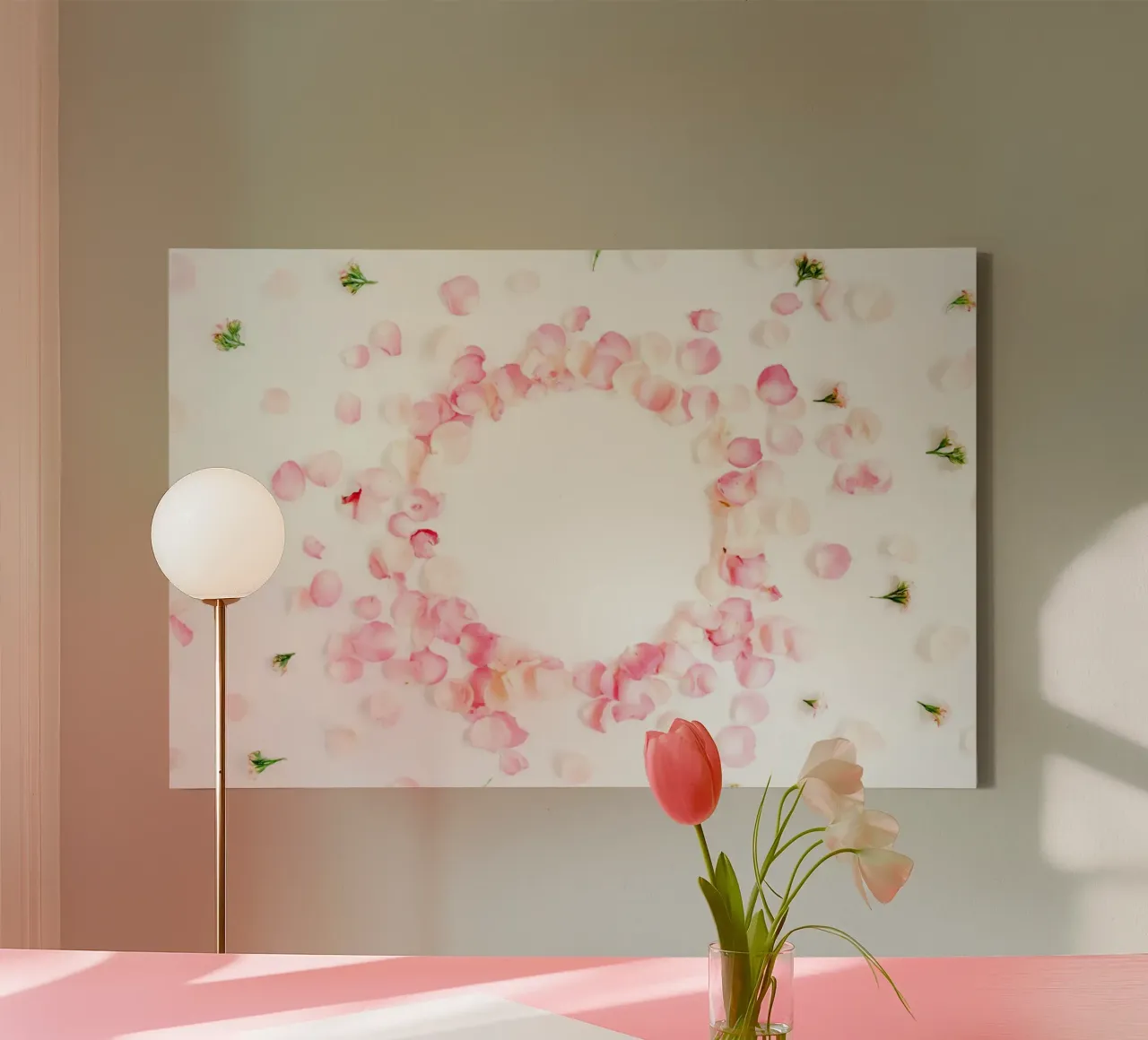 Note floreali d'amore tela con Cornice a cassetta da StillVibe Home