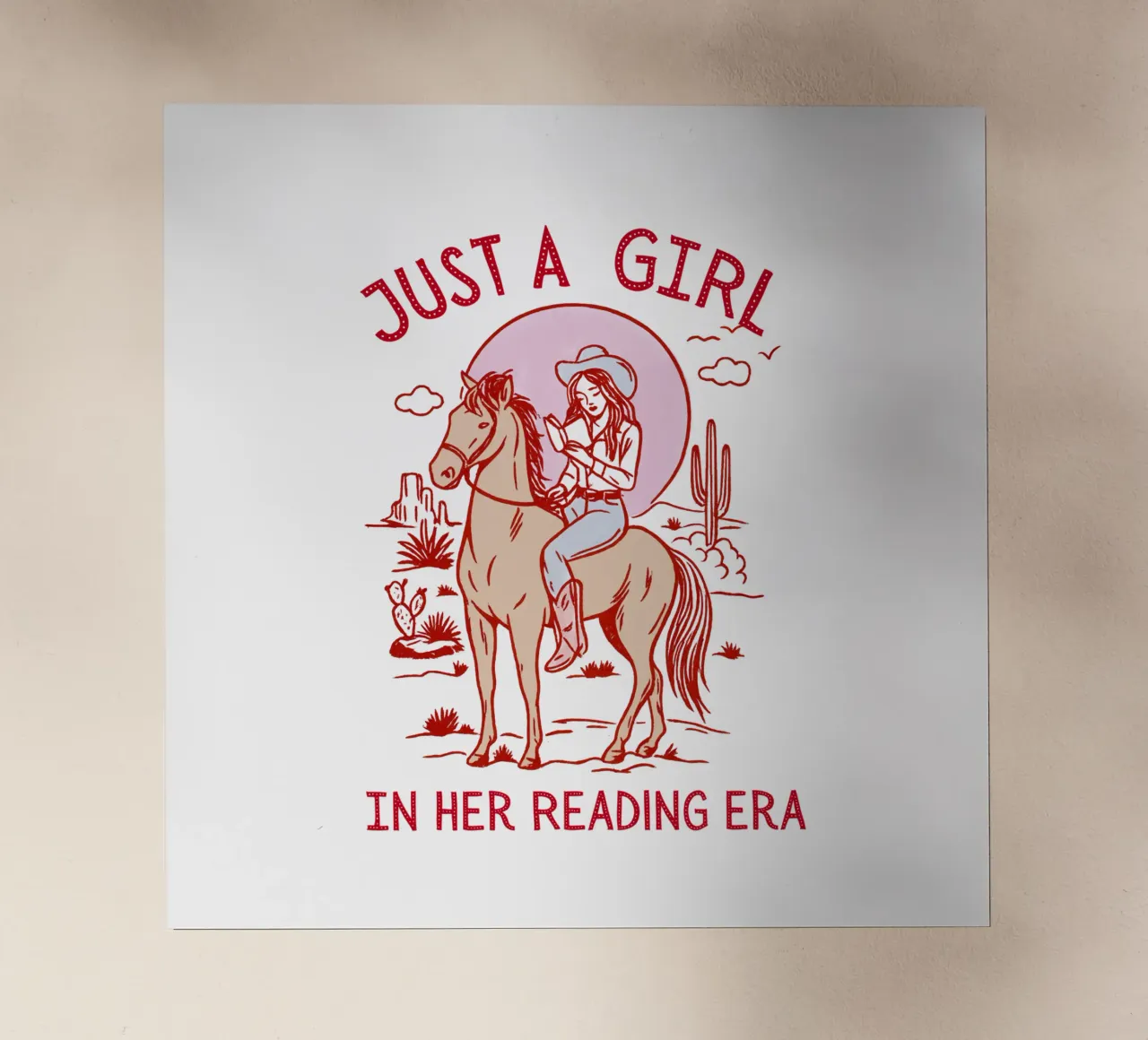 Solo una ragazza nella sua epoca di lettura pellicola backlit da Taika Tori Art