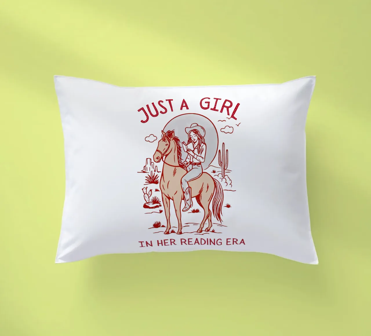 Solo una ragazza nella sua epoca di lettura cuscino da Taika Tori Art
