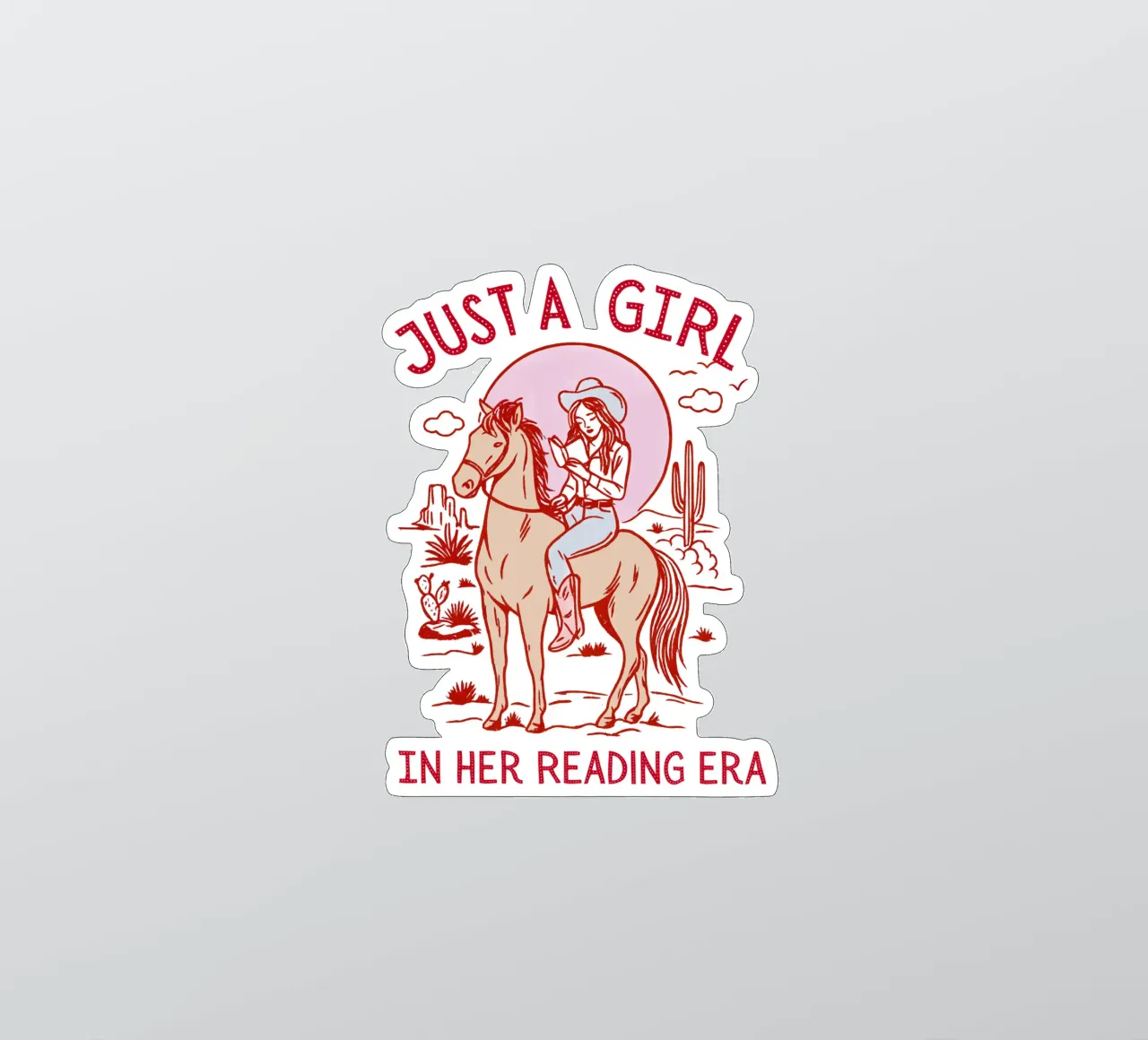 Nur ein Mädchen in ihrer Leseära Sticker von Taika Tori Art