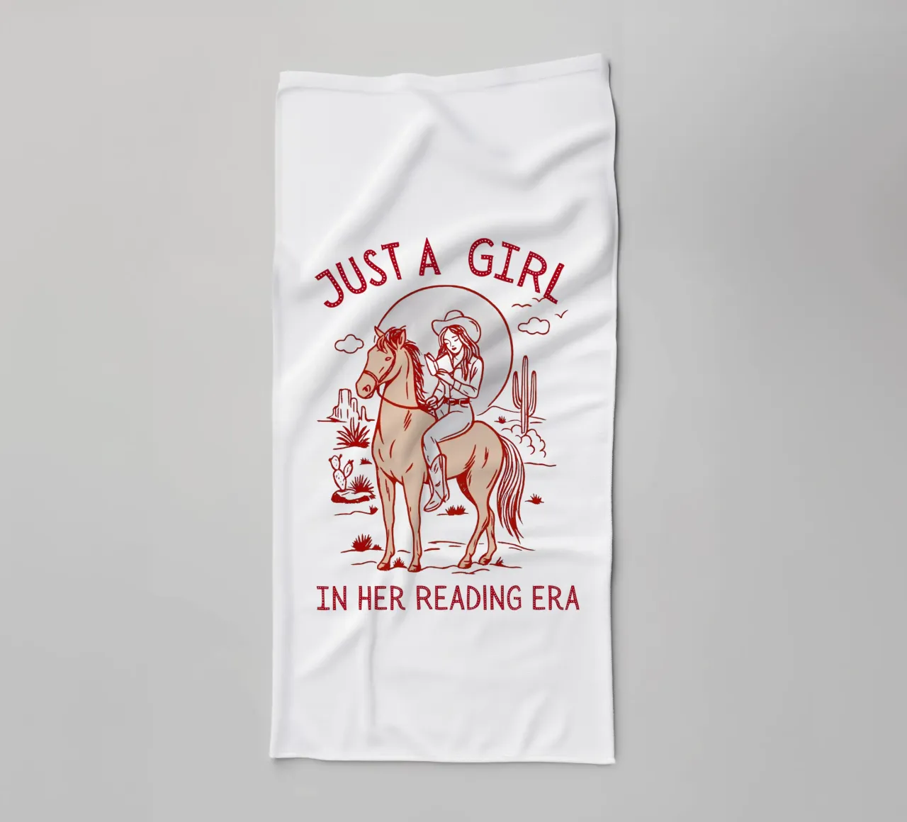 Une fille à l'ère de la lecture serviette de bain de Taika Tori Art