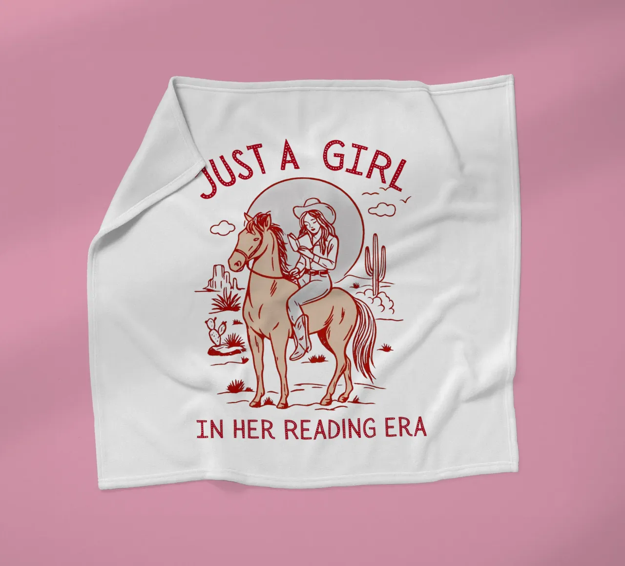 Solo una ragazza nella sua epoca di lettura coperta in pile da Taika Tori Art