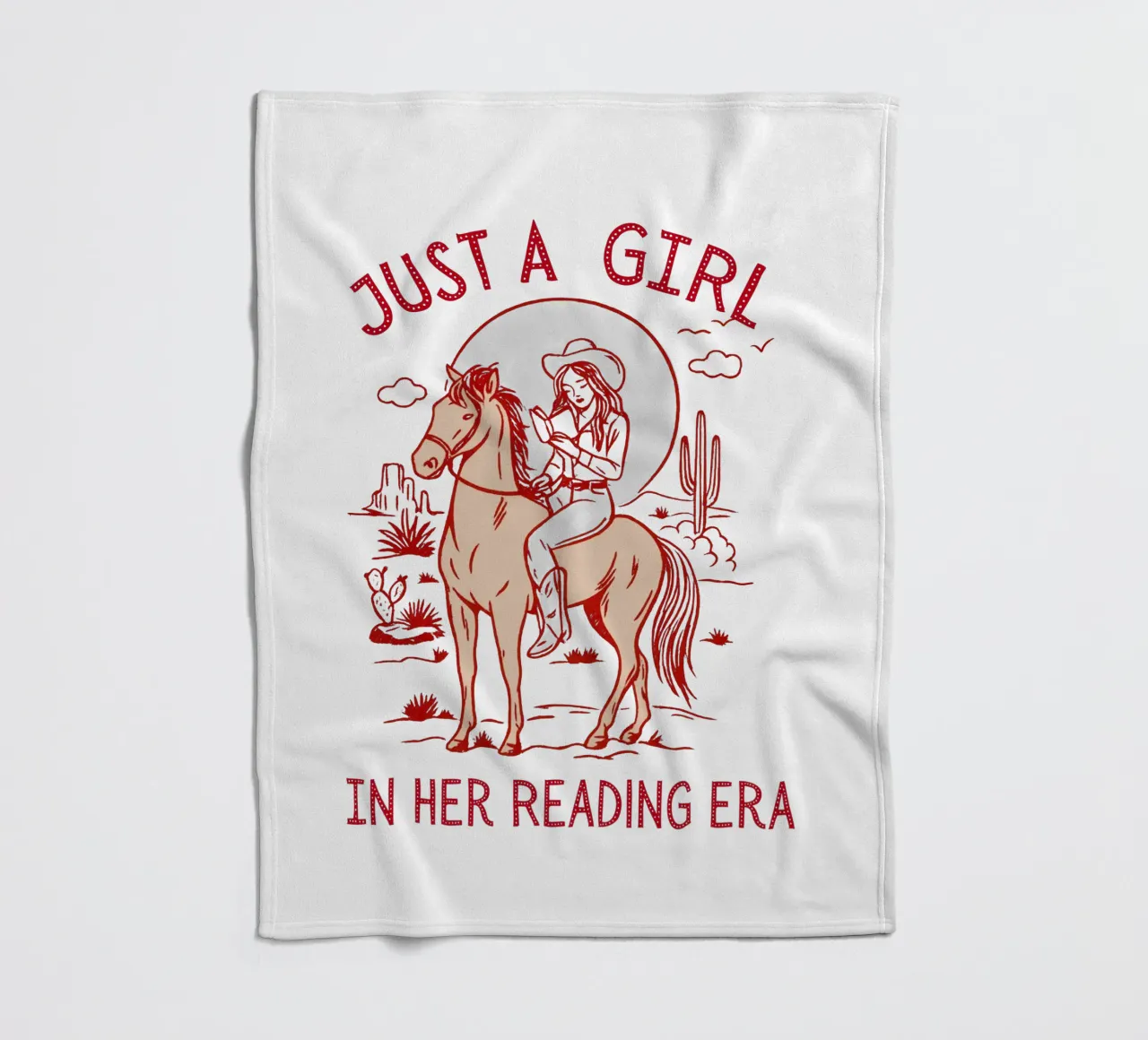 Solo una ragazza nella sua epoca di lettura coperta in pile da Taika Tori Art
