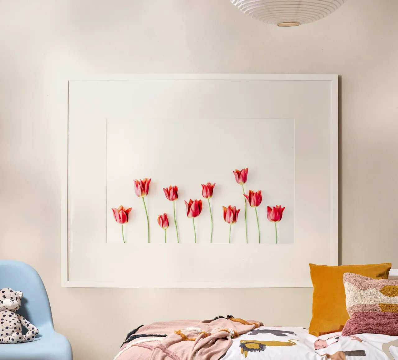 Note floreali d'amore poster con telaio in plastica da StillVibe Home