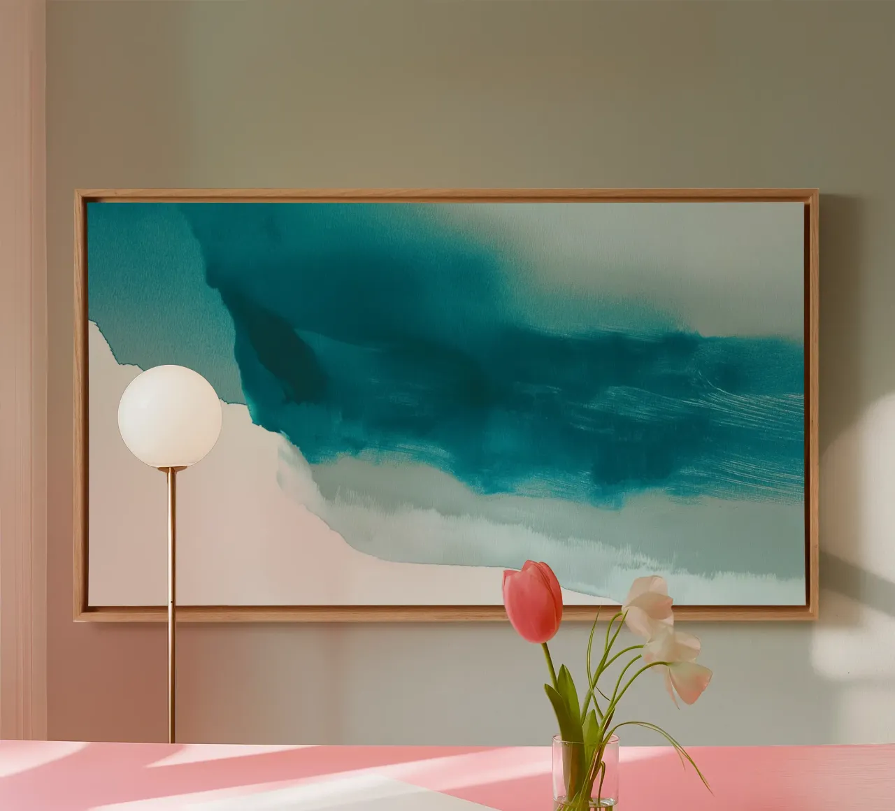 Getijdevorm canvas met Baklijst van Matthias Keller Studio