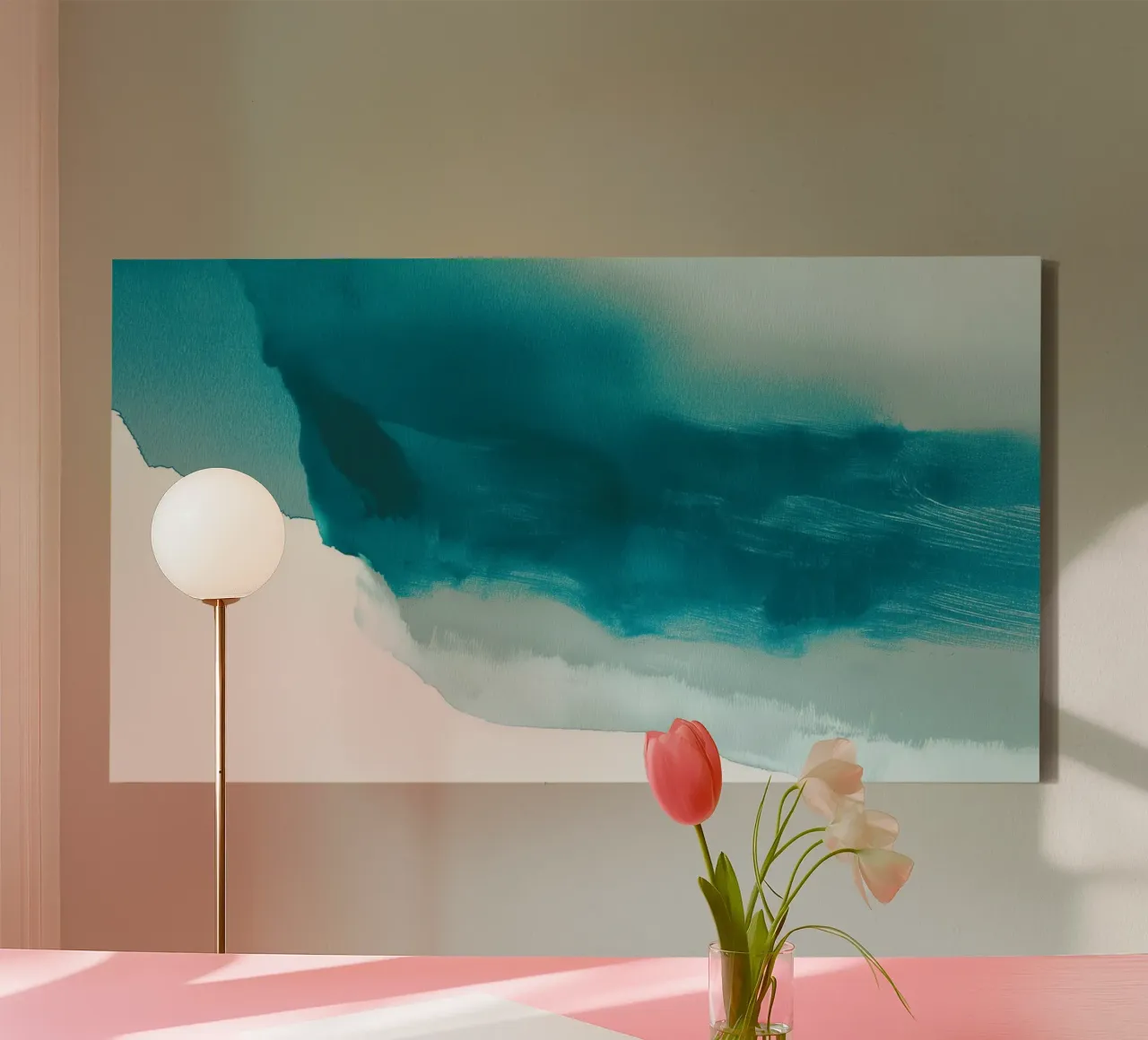 Getijdevorm canvas met Baklijst van Matthias Keller Studio
