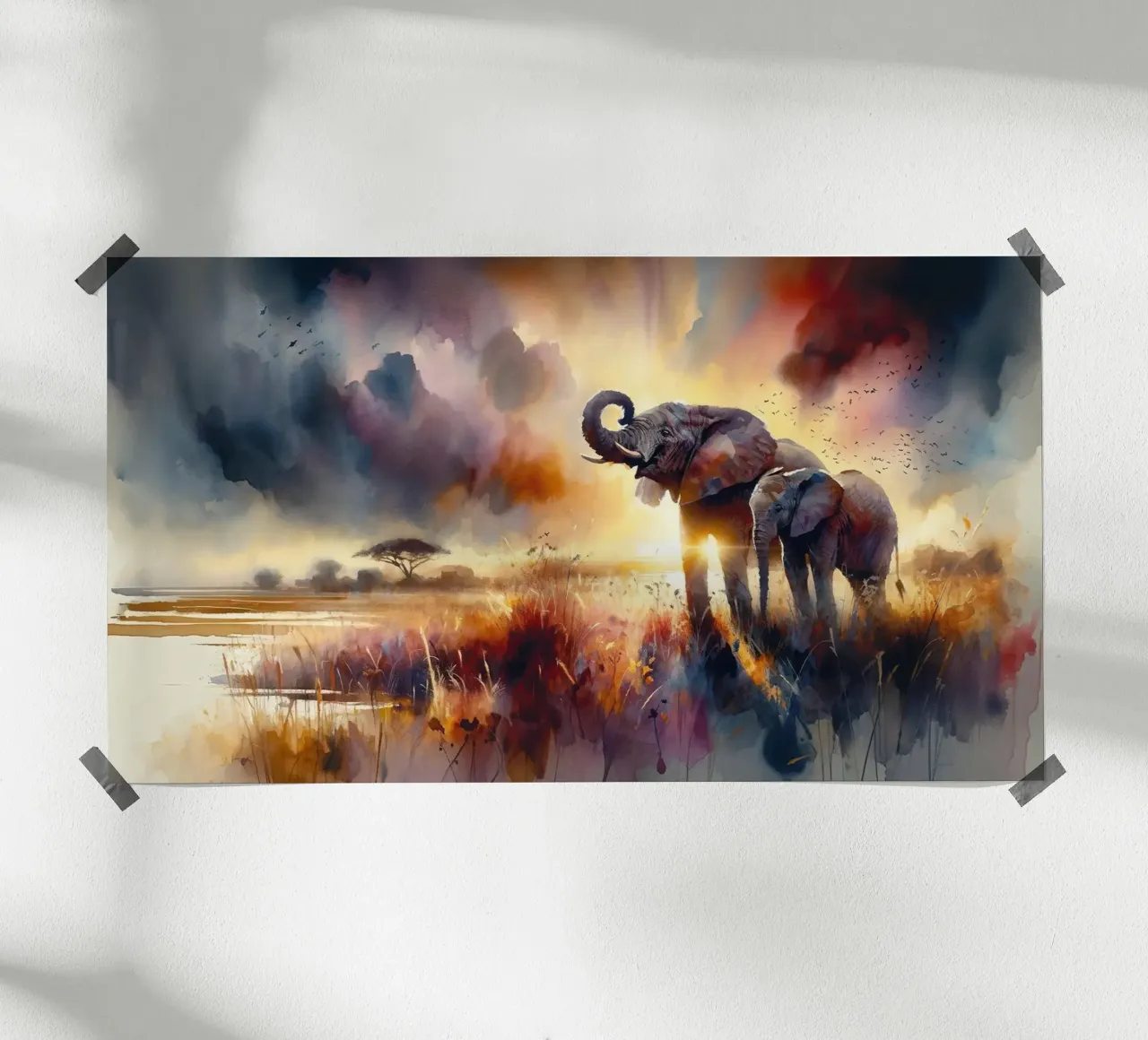 Wiedersehen in der Abenddämmerung Poster von Chromatic Fusion Studio