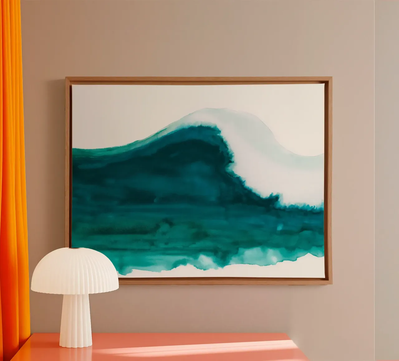 Smaragdgroen canvas met Baklijst van Matthias Keller Studio