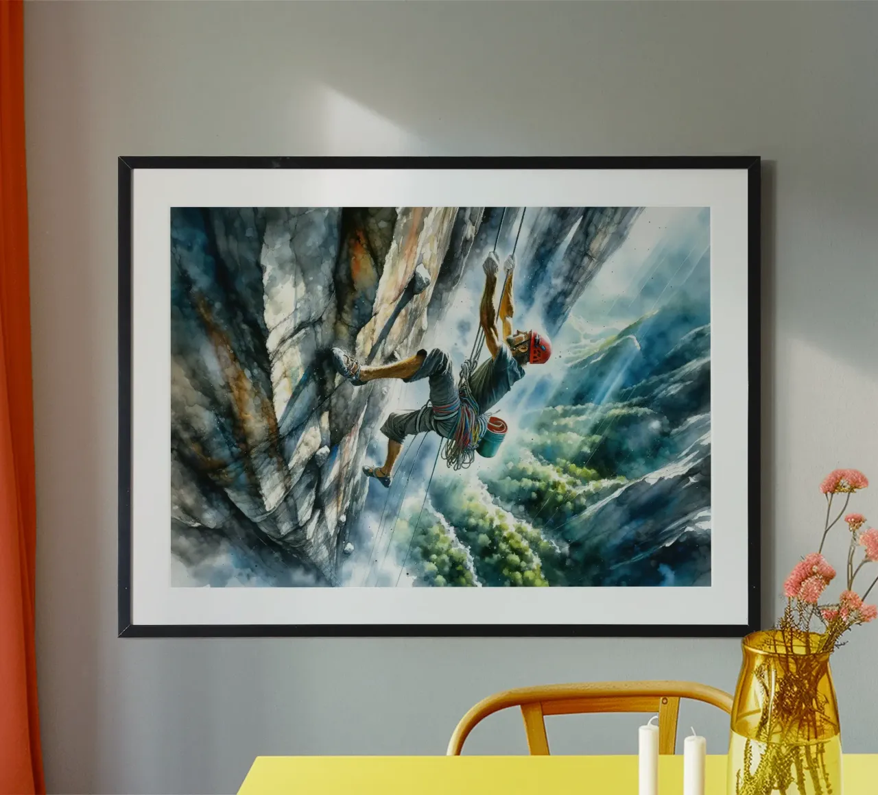 Der Traum eines Bergsteigers Poster von Chromatic Fusion Studio