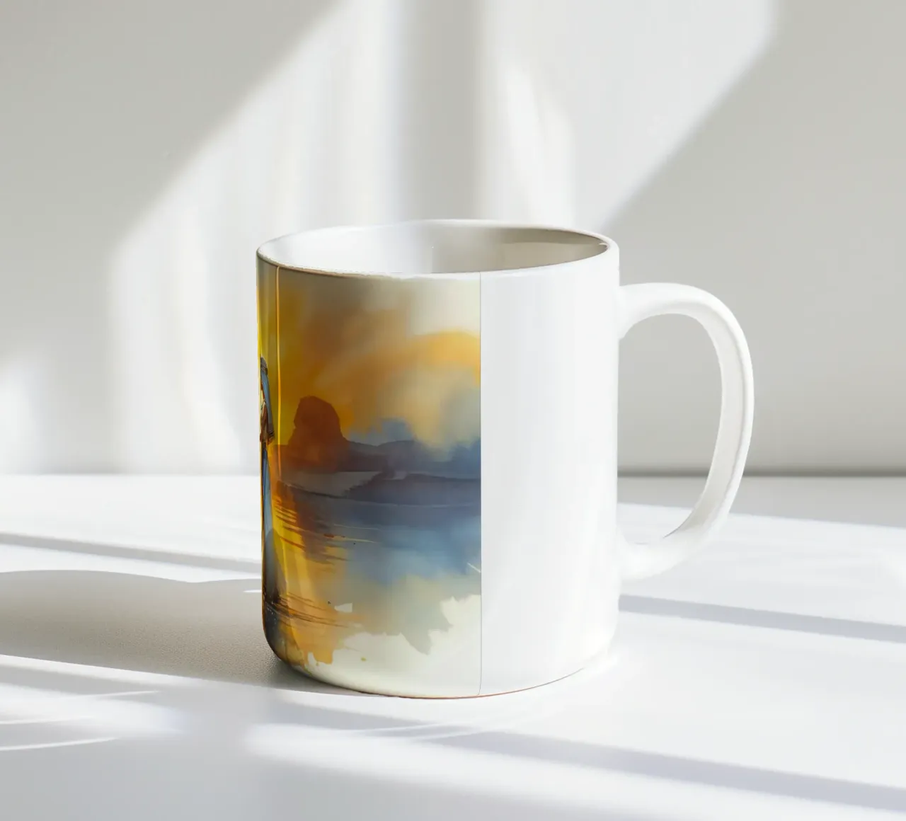 Königlich-ägyptische Opfergabe Keramik Tasse von Chromatic Fusion Studio