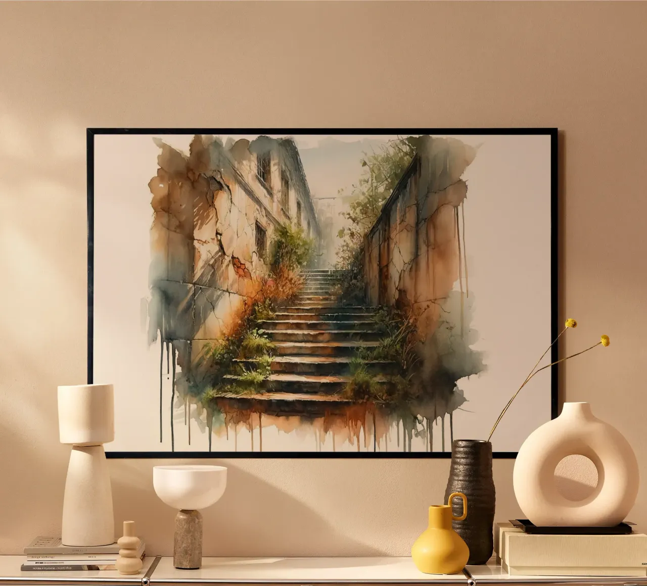 Sentiero dal fascino rustico poster da Chromatic Fusion Studio