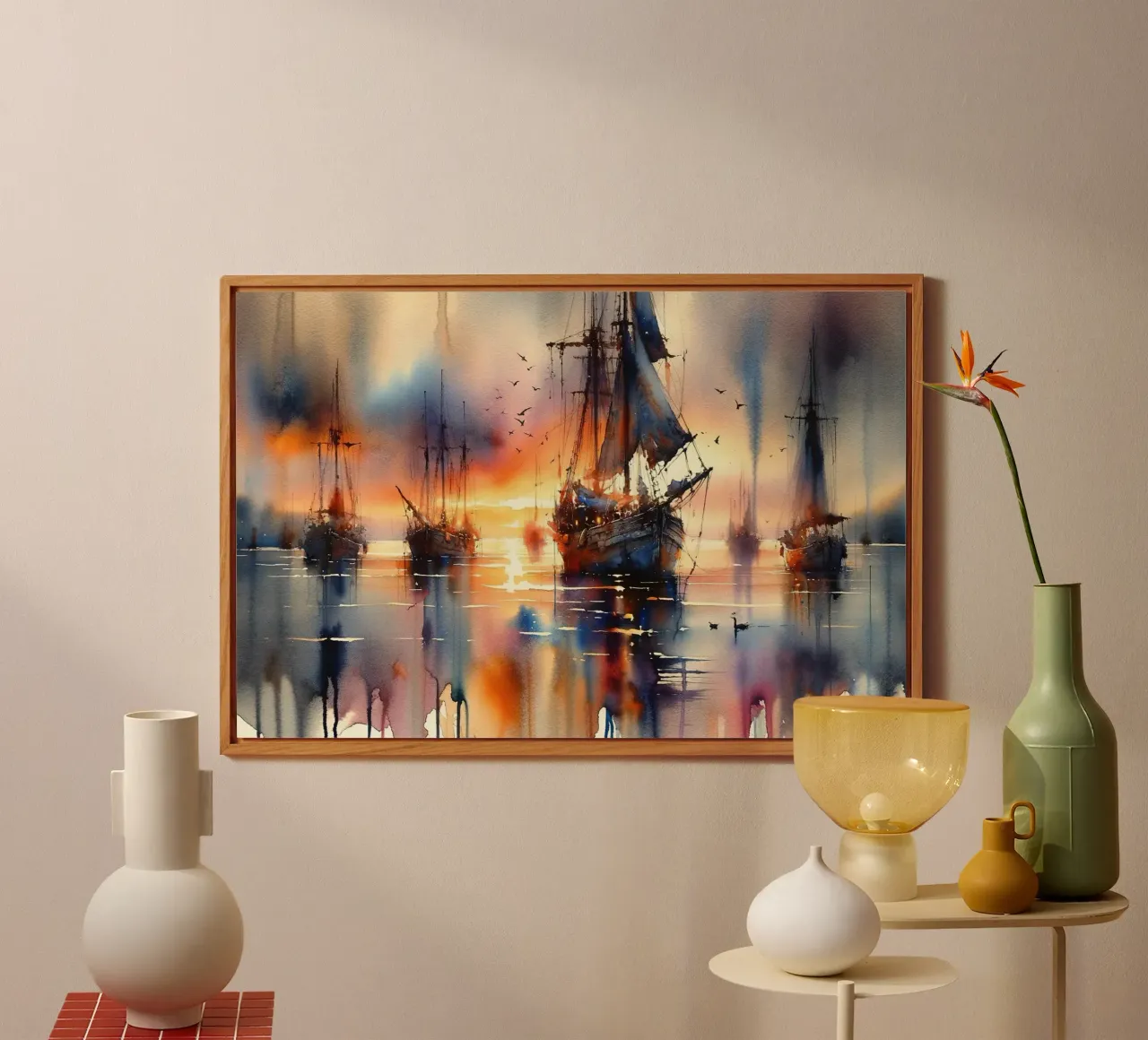 Navigare verso il tramonto alluminio dibond da Chromatic Fusion Studio