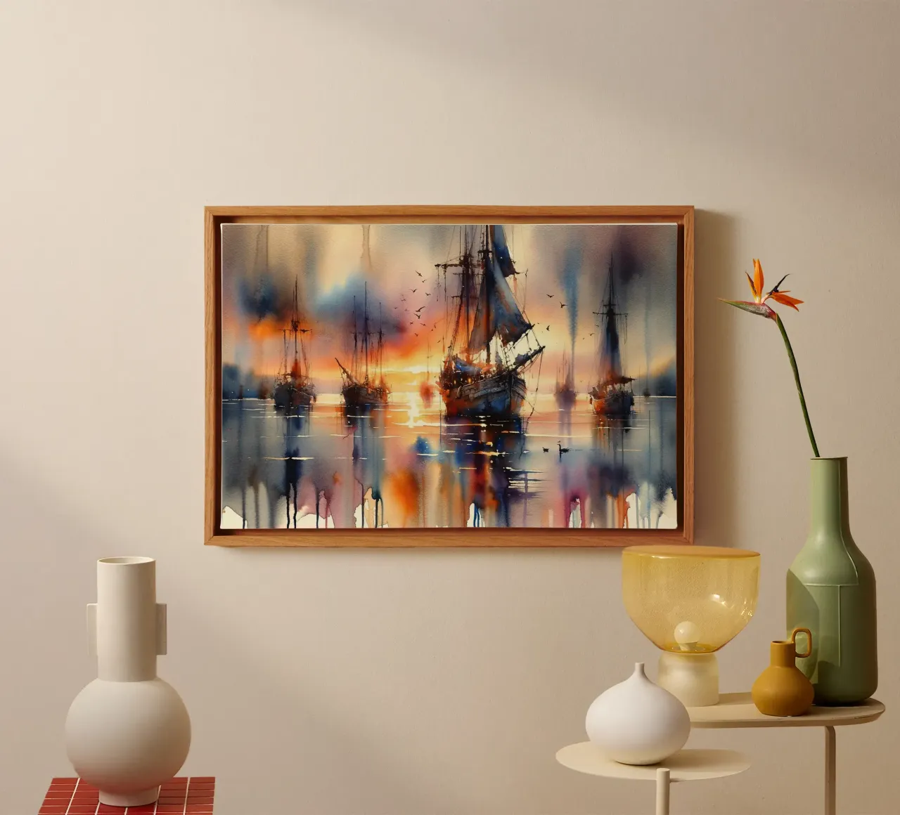 Navigare verso il tramonto tela da Chromatic Fusion Studio
