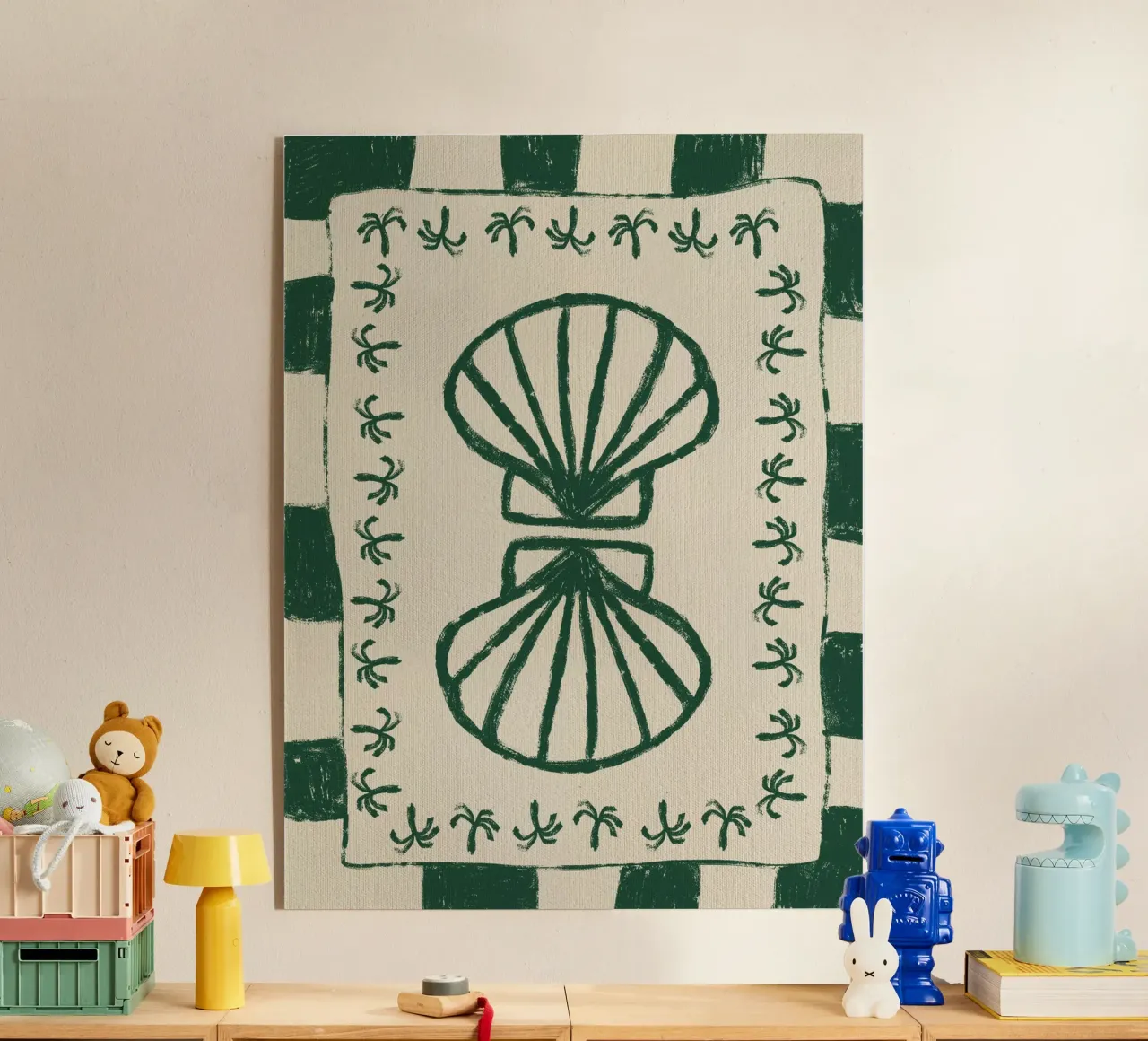 Seashell Symphony acryl van Shatha Al Dafai