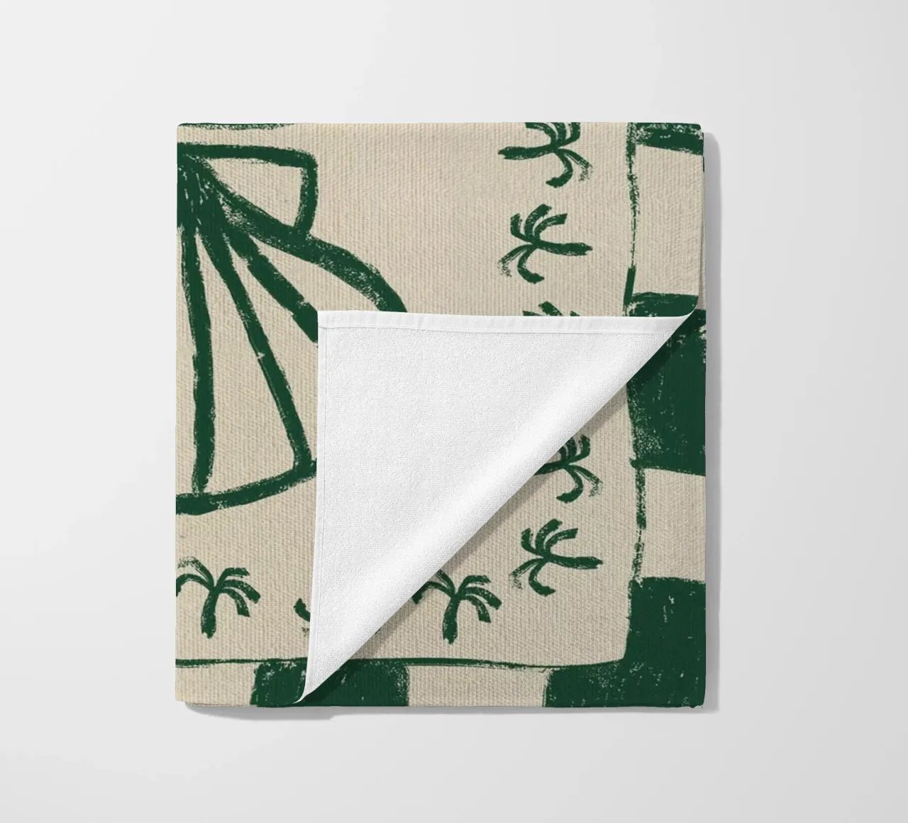 Seashell Symphony beach towel by Shatha Al Dafai