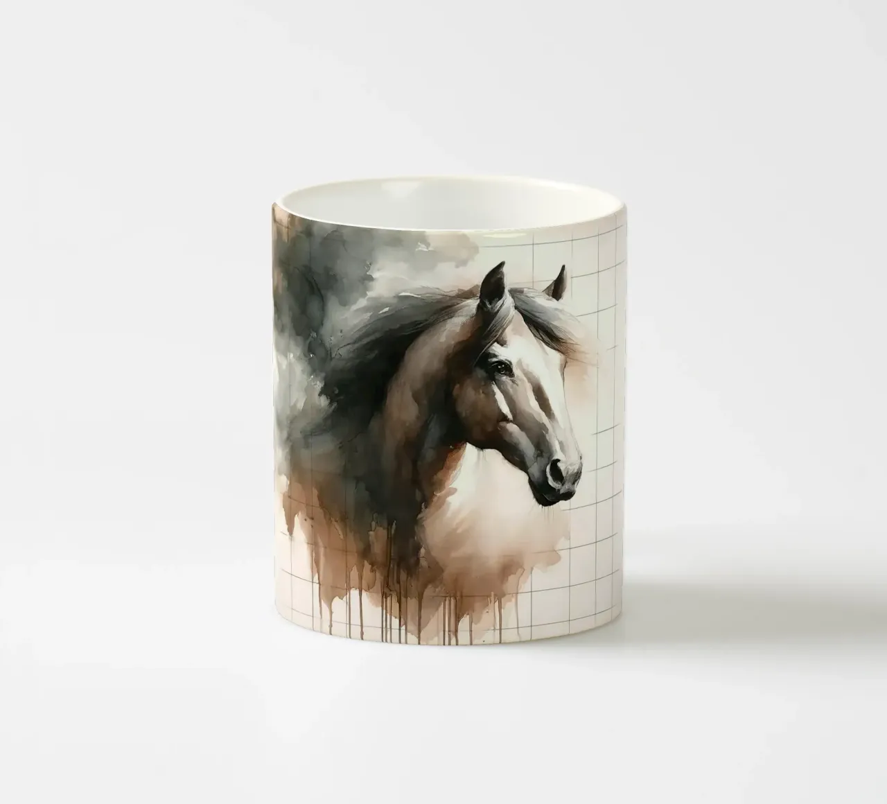 Serene Equine Elegance tazza in ceramica da Chromatic Fusion Studio