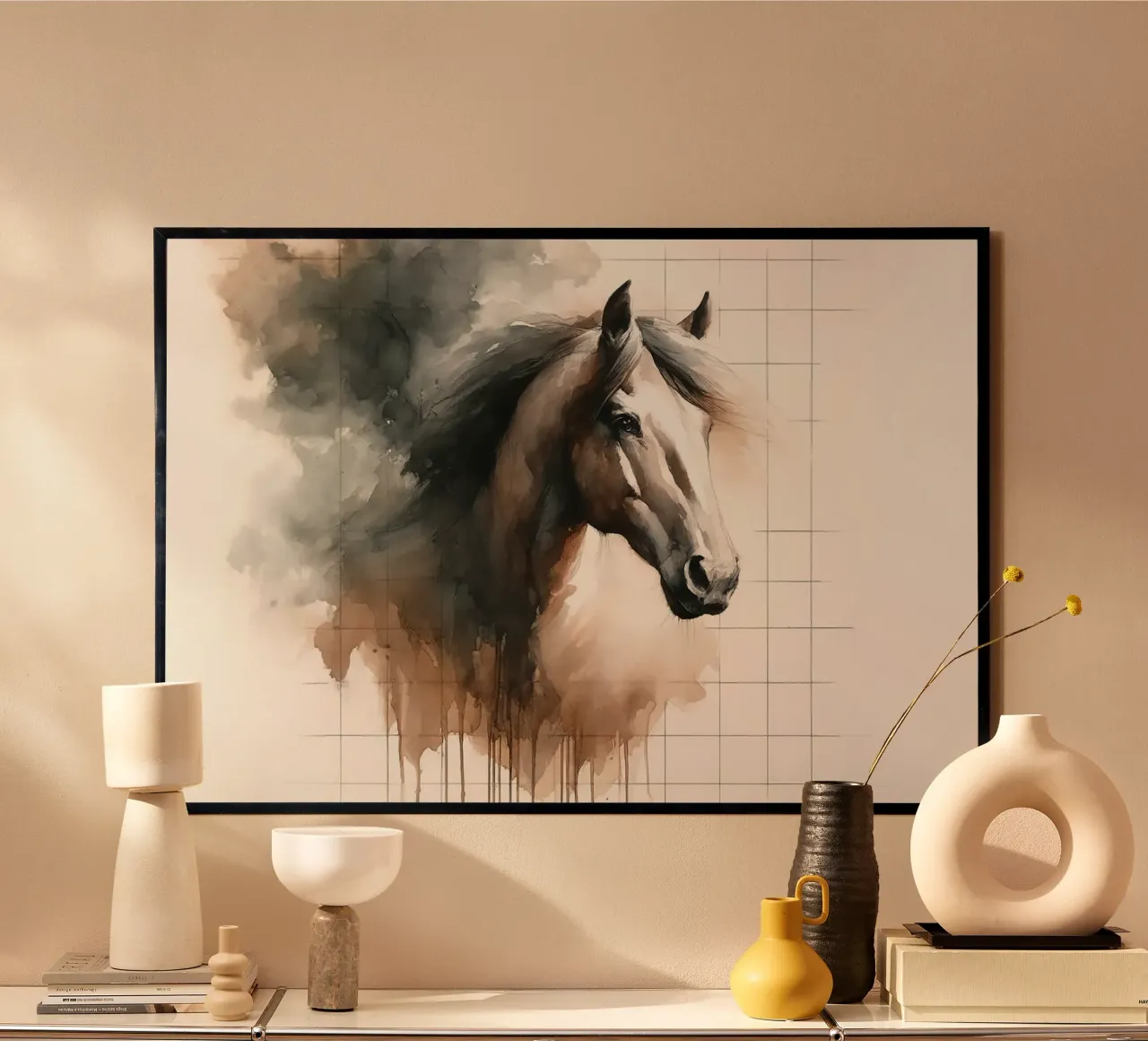 Serene Equine Elegance poster da Chromatic Fusion Studio