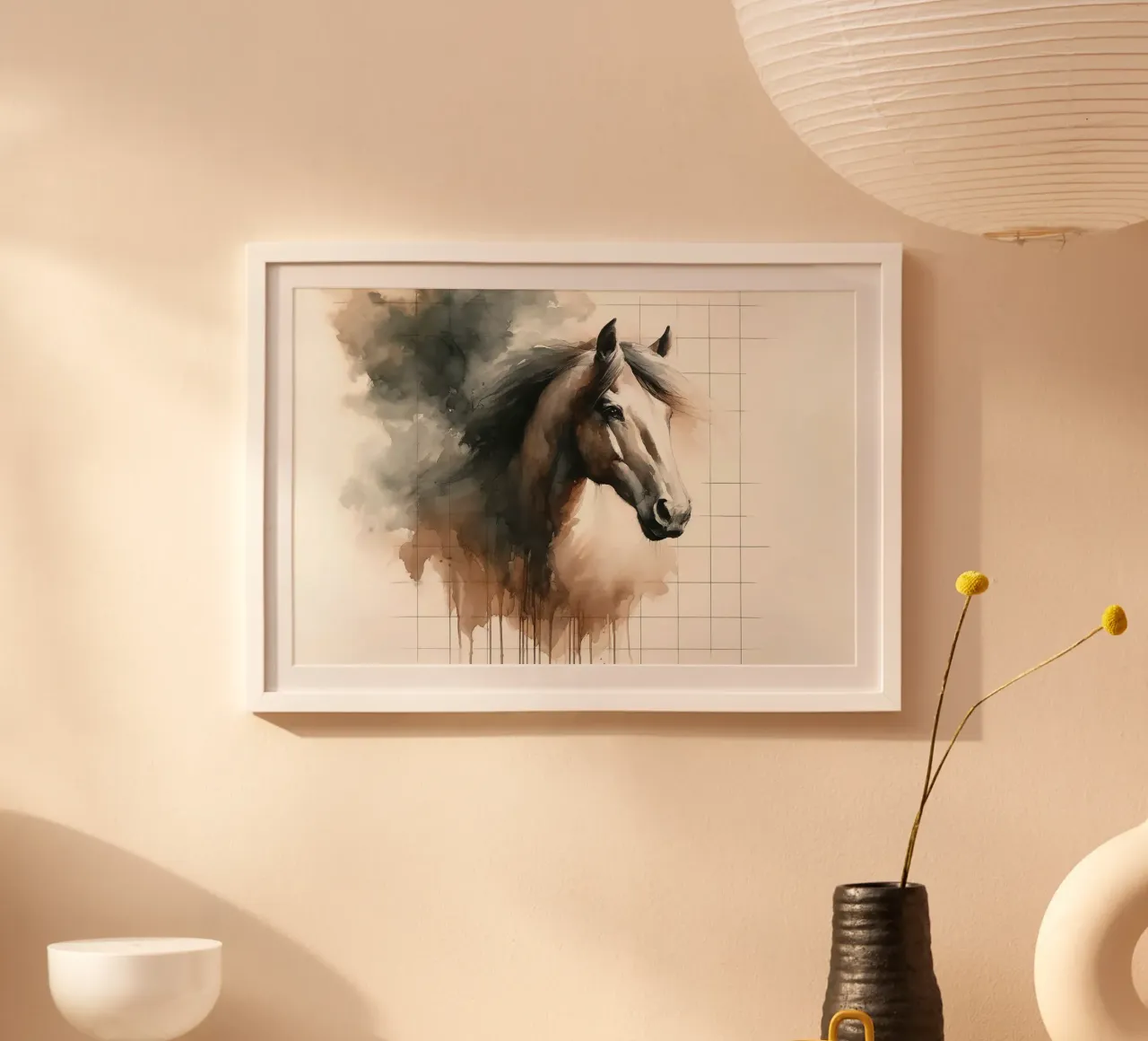 Serene Equine Elegance poster da Chromatic Fusion Studio
