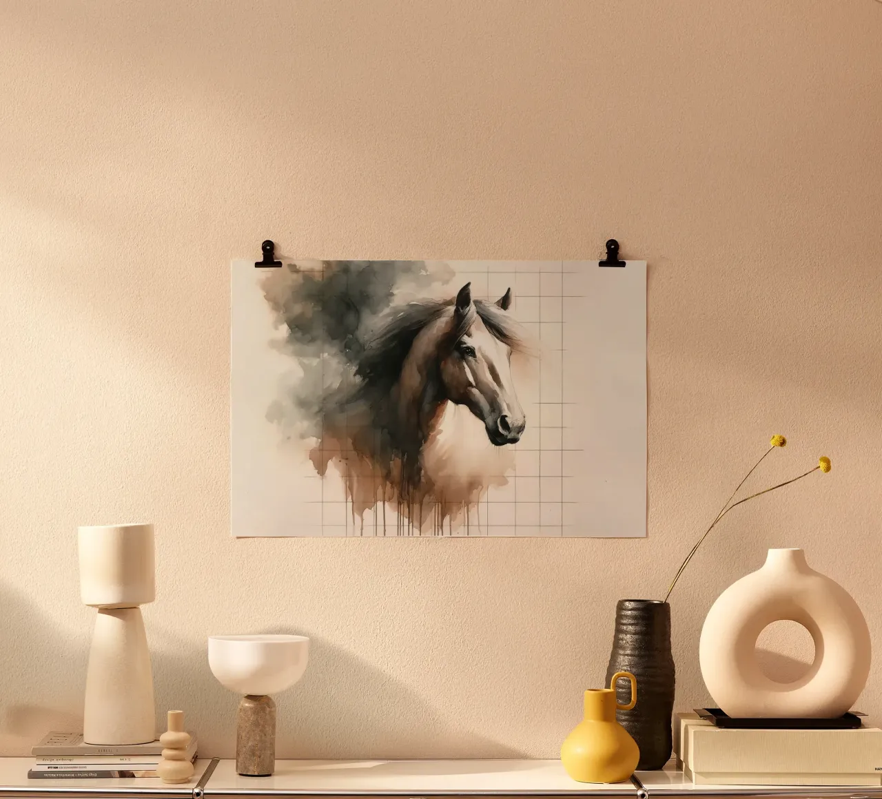 Serene Equine Elegance poster da Chromatic Fusion Studio