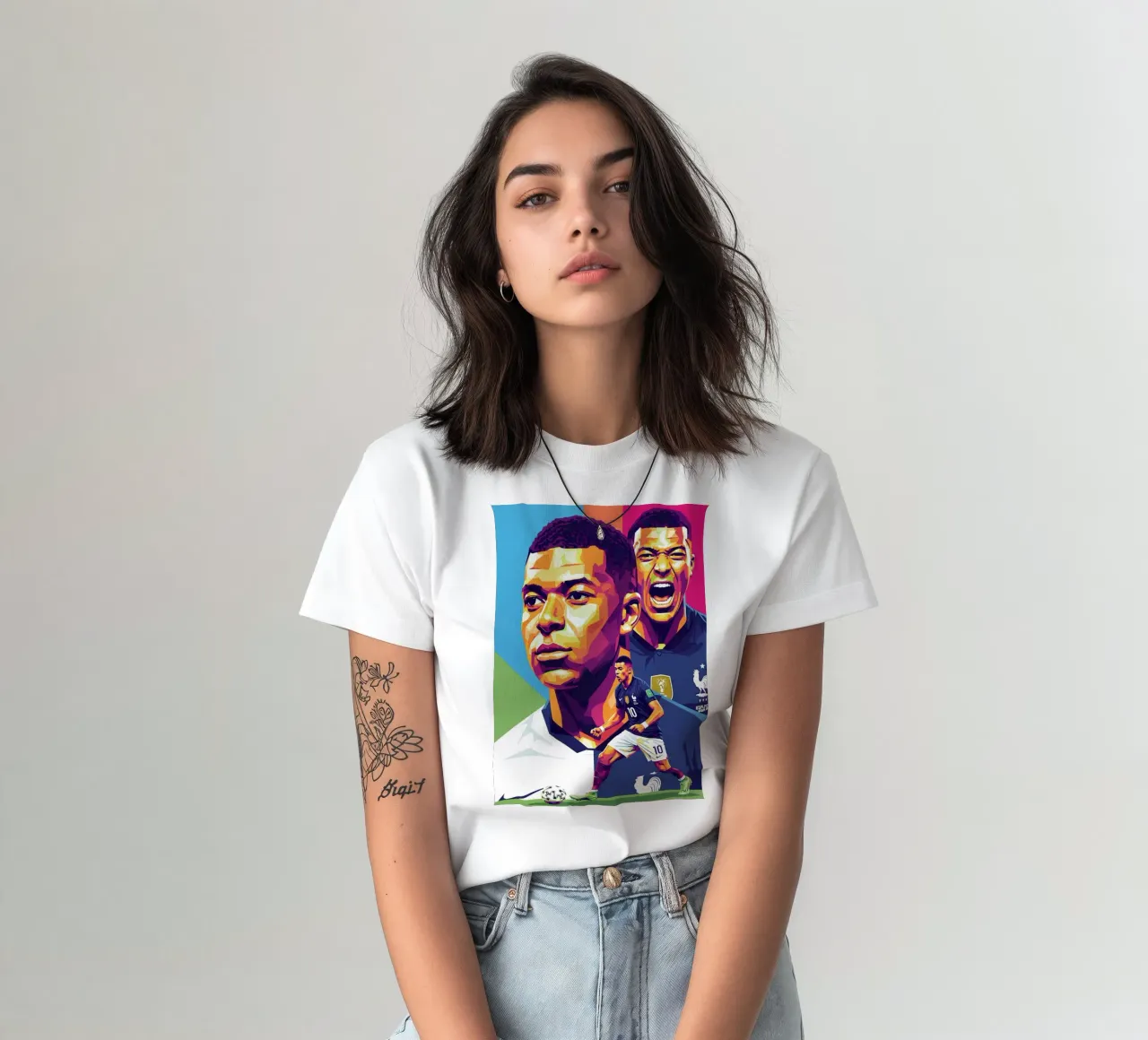 Kylian Mbappe - WPAP art style (2) t-shirt da Hantamrata