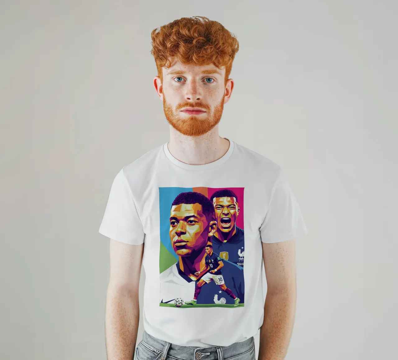 Kylian Mbappe - WPAP art style (2) t-shirt da Hantamrata