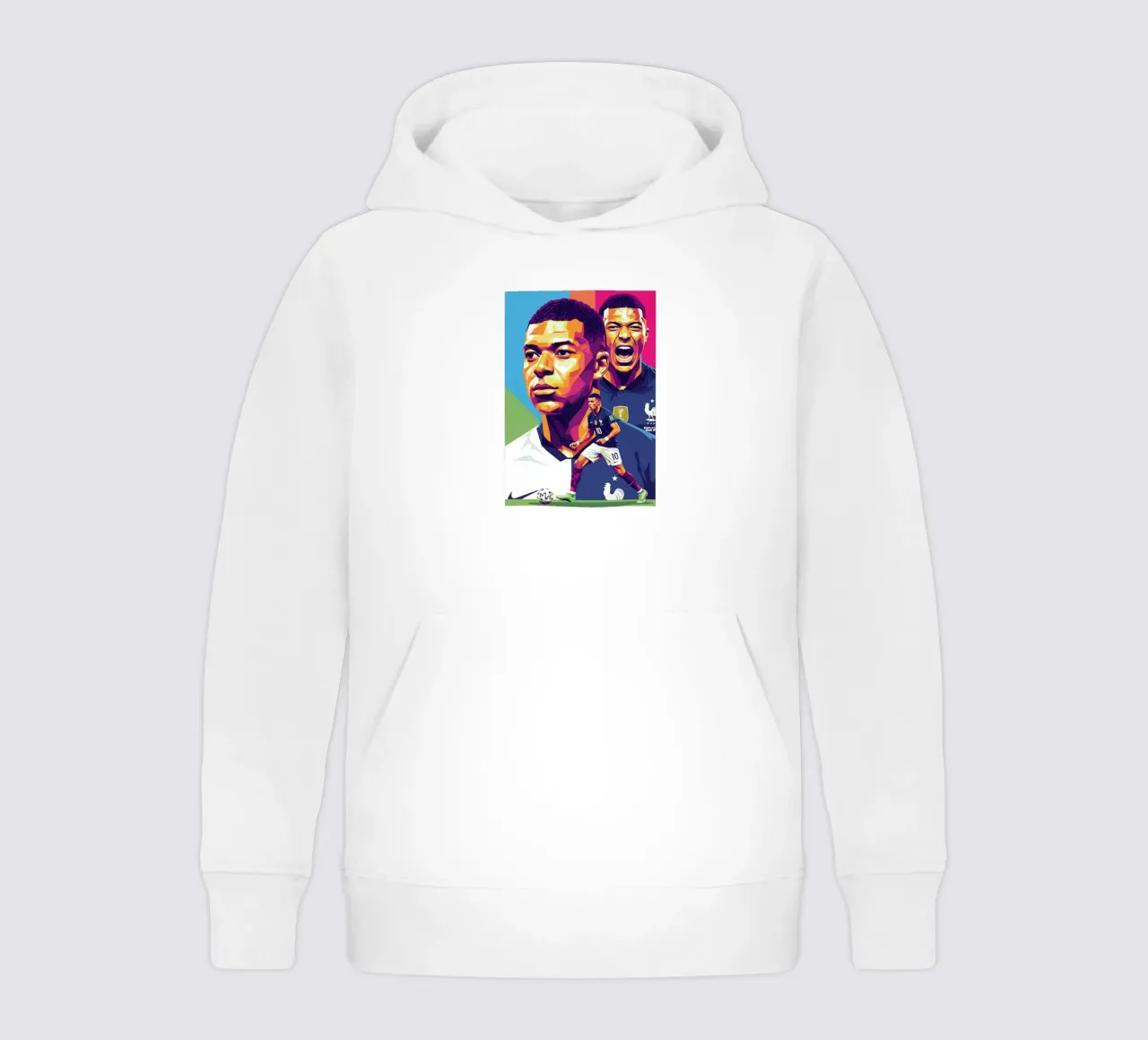 Kylian Mbappe - WPAP art style (2) felpa bambino con cappuccio da Hantamrata