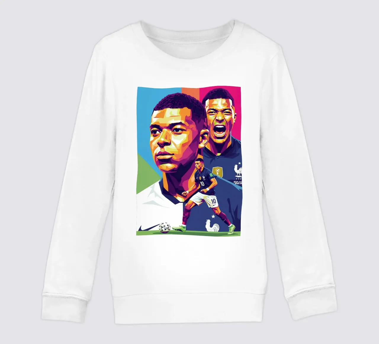 Kylian Mbappe - WPAP art style (2) felpa bambino da Hantamrata