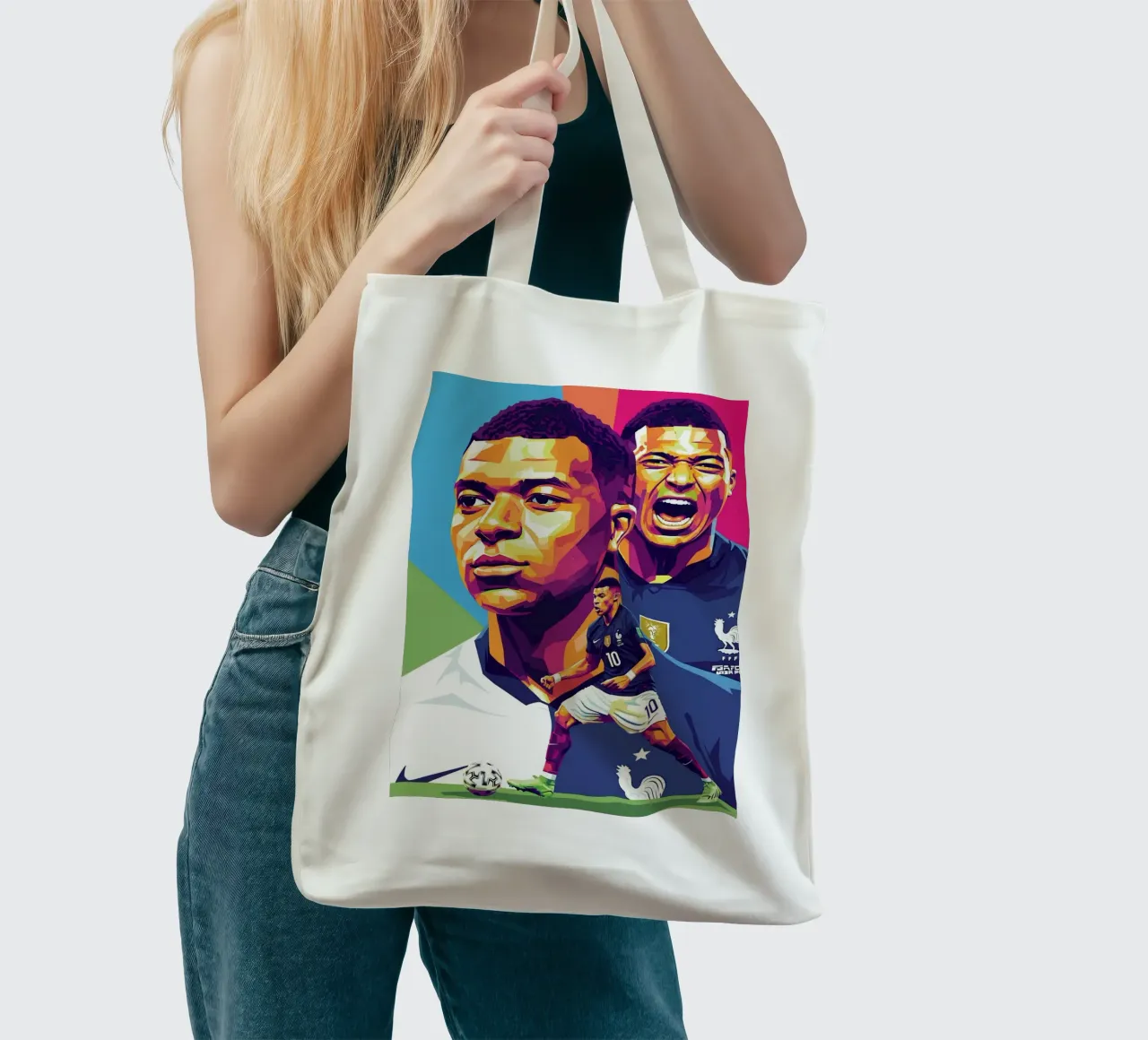Kylian Mbappe - WPAP art style (2) borsa in juta da Hantamrata