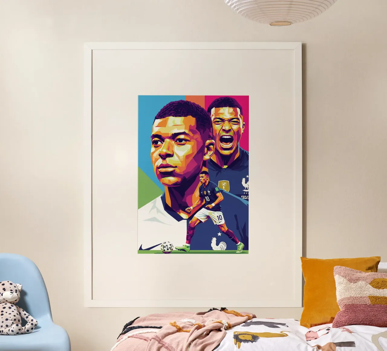Kylian Mbappe - WPAP art style (2) carta hahnemühle da Hantamrata