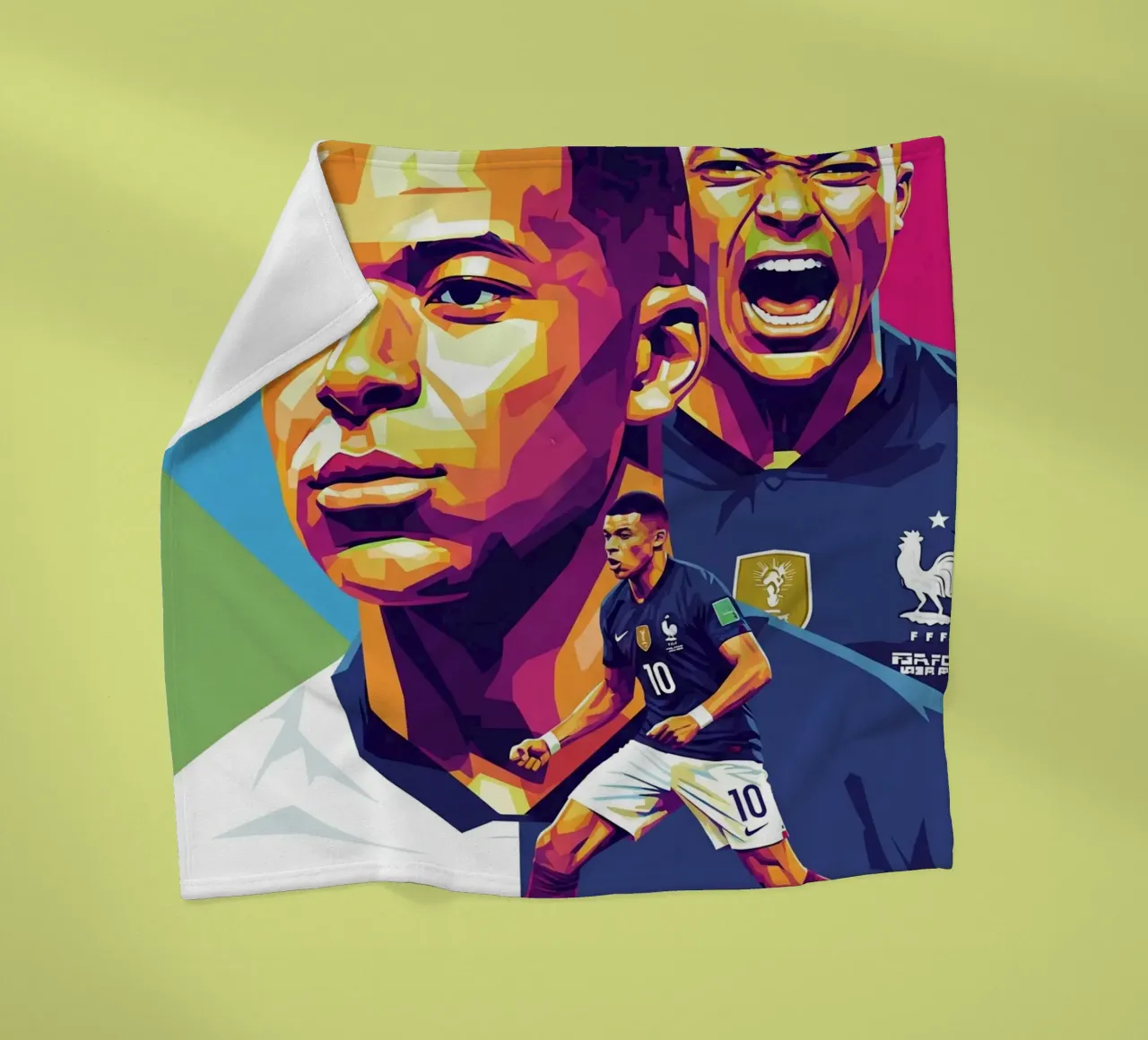 Kylian Mbappe - WPAP art style (2) coperta in pile da Hantamrata