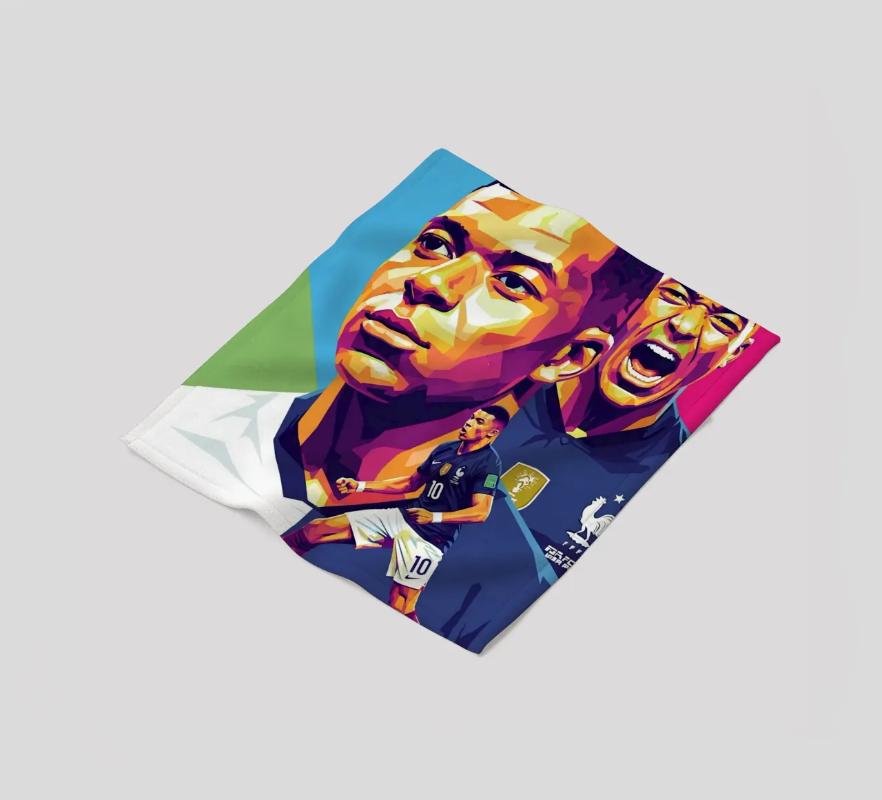 Kylian Mbappe - WPAP art style (2) coperta in pile da Hantamrata