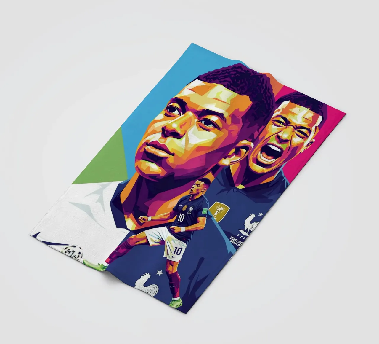Kylian Mbappe - WPAP art style (2) coperta in pile da Hantamrata