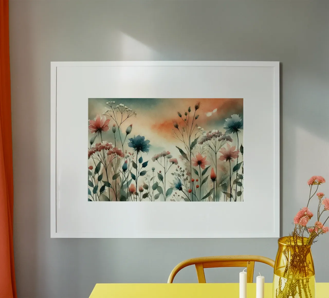Serene Flora Symfonie poster van Chromatic Fusion Studio
