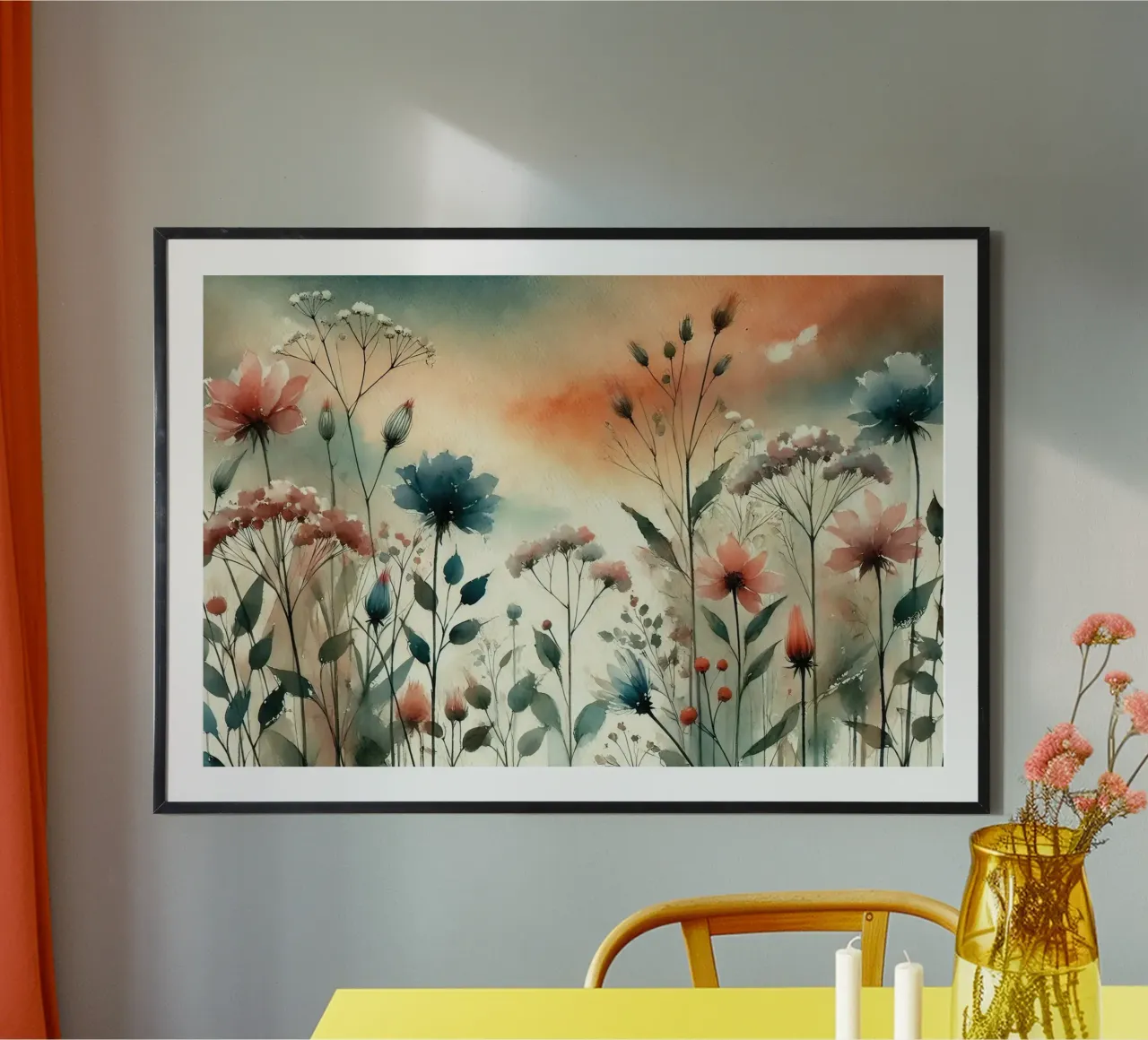 Serene Flora Symfonie poster van Chromatic Fusion Studio
