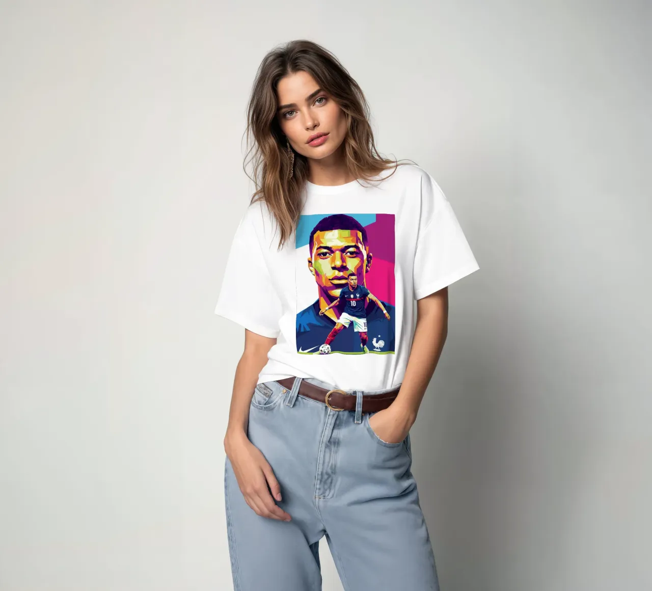 Kylian Mbappe - WPAP art style (3) t-shirt da Hantamrata