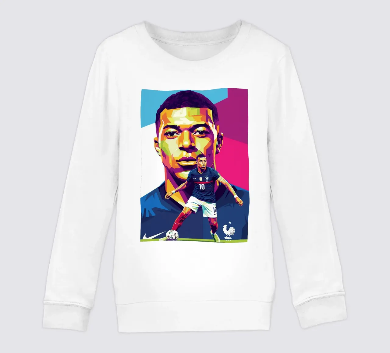 Kylian Mbappe - WPAP art style (3) felpa bambino da Hantamrata