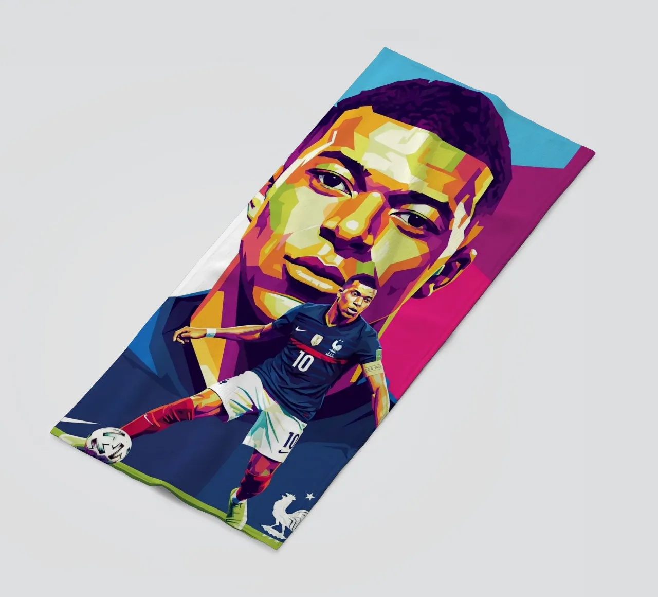 Kylian Mbappe - WPAP art style (3) telo mare da Hantamrata