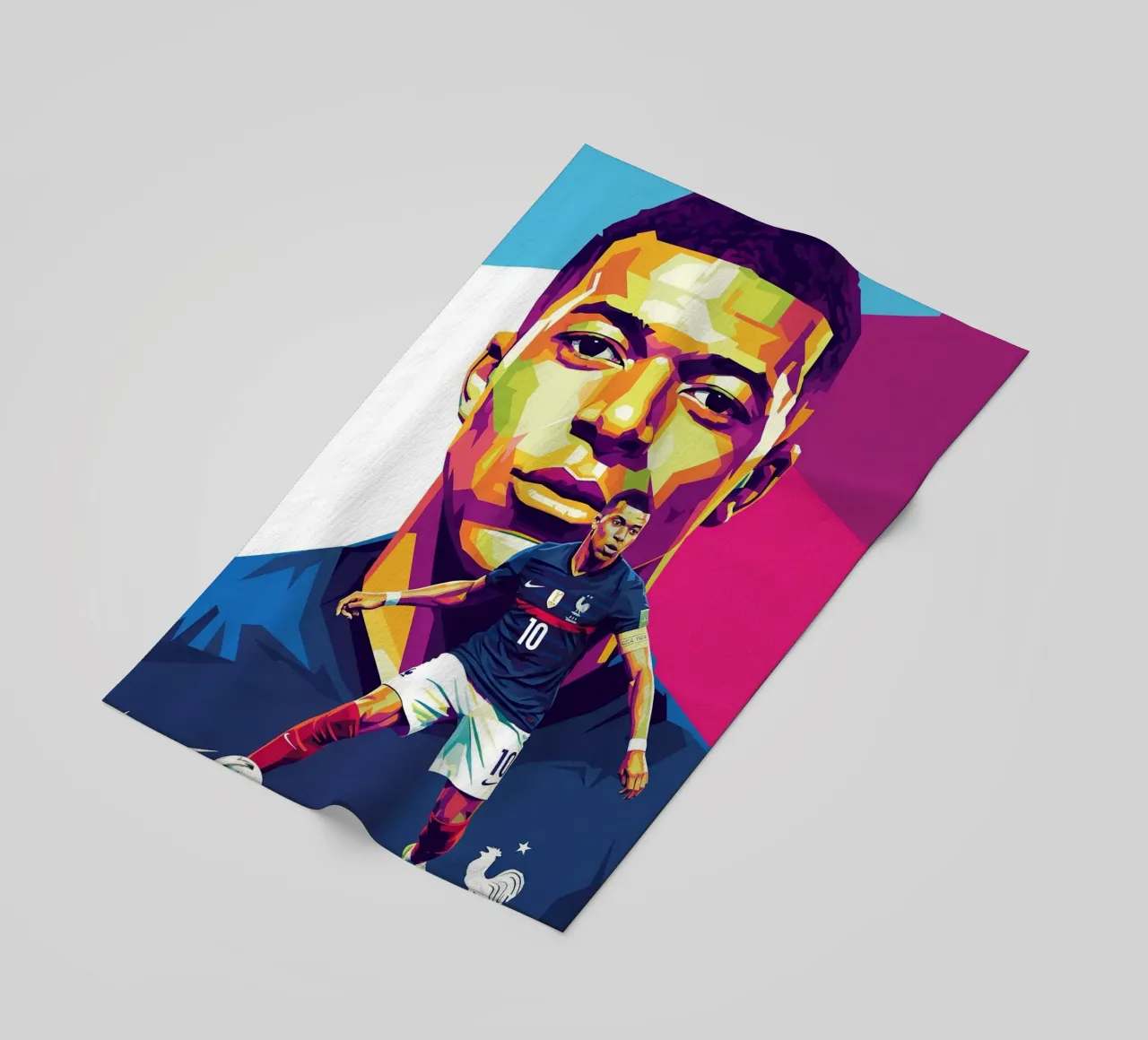 Kylian Mbappe - WPAP art style (3) telo mare da Hantamrata