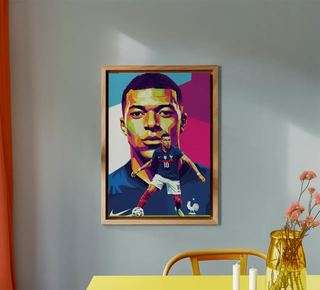 Kylian Mbappe - WPAP art style (3) alluminio dibond da Hantamrata