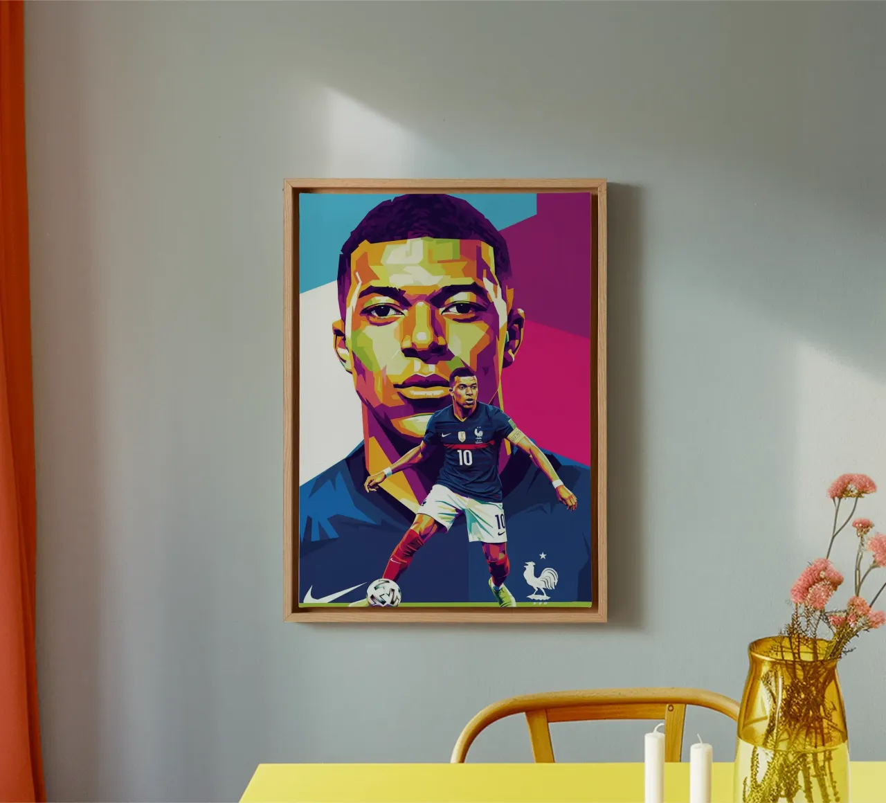 Kylian Mbappe - WPAP art style (3) canvas by Hantamrata